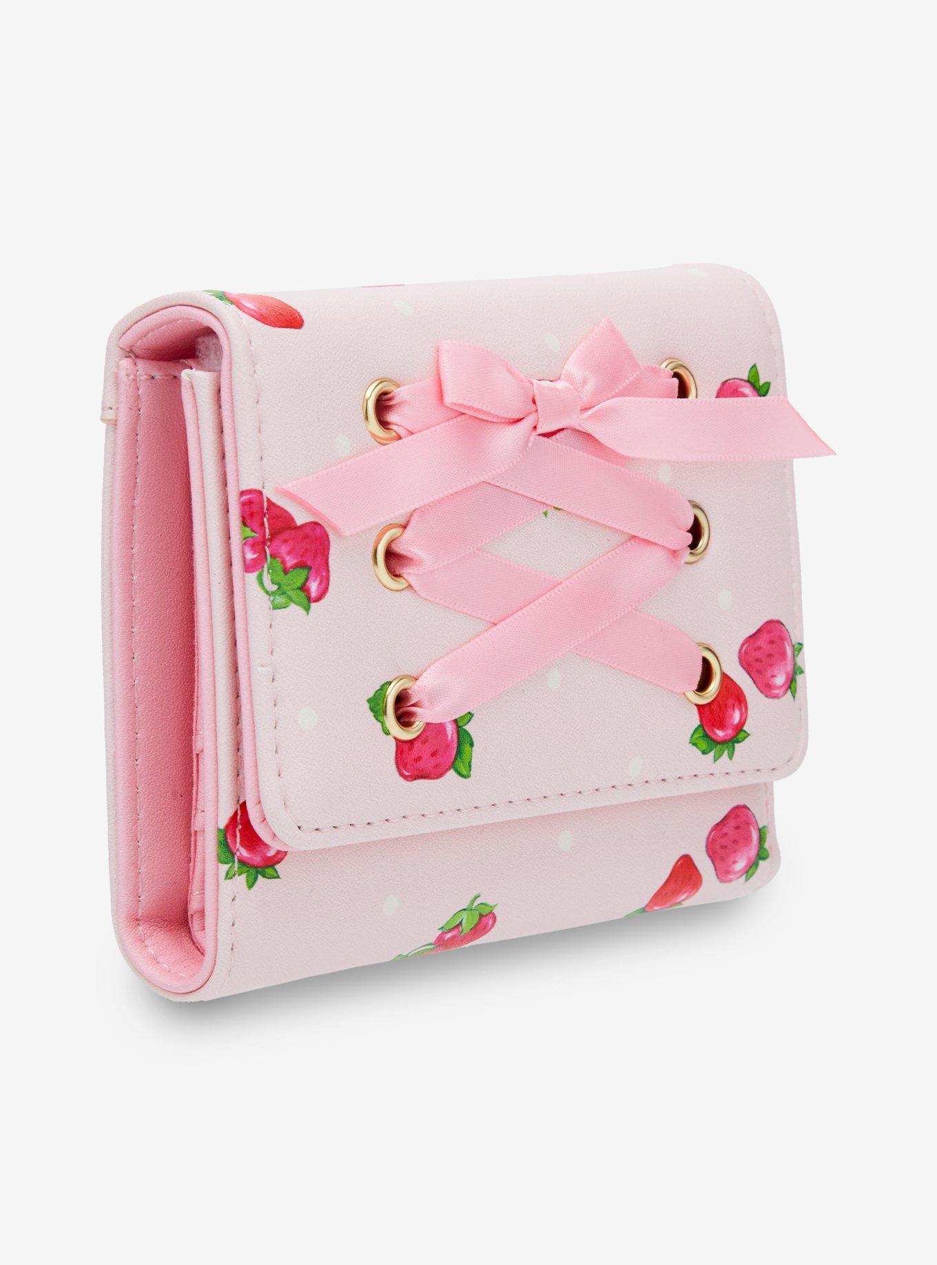 Strawberry Shortcake Strawberries Lace-Up Mini Flap Wallet, , hi-res