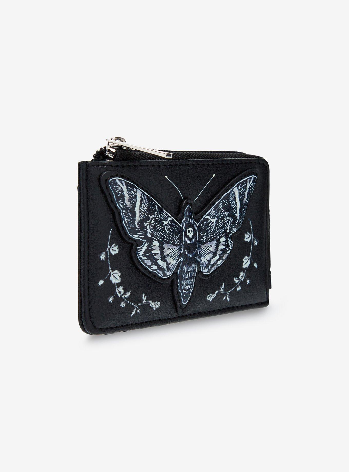 Death Moth Mini Zipper Wallet, , hi-res