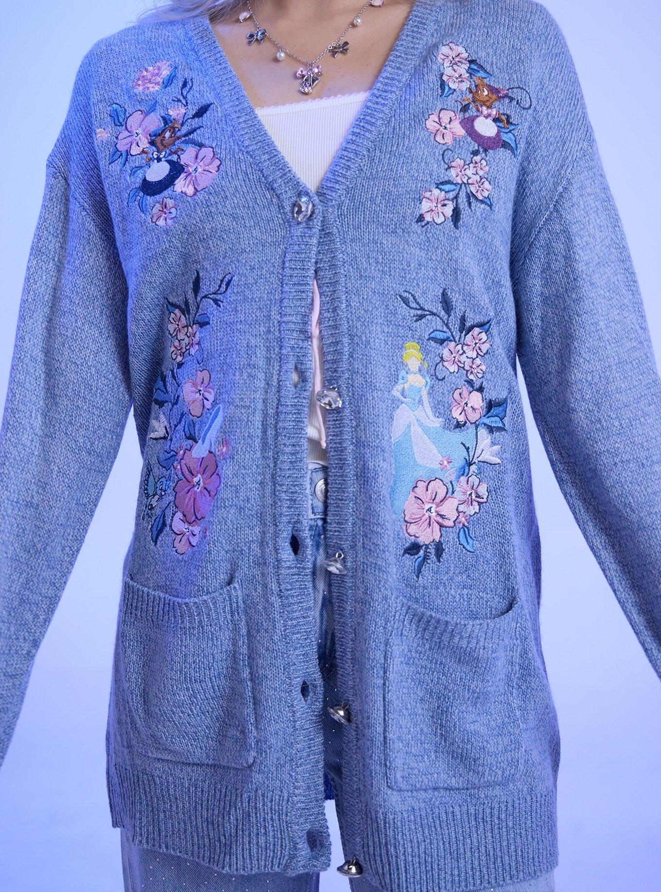 Her Universe Disney Cinderella Embroidered Girls Cardigan, MULTI, alternate
