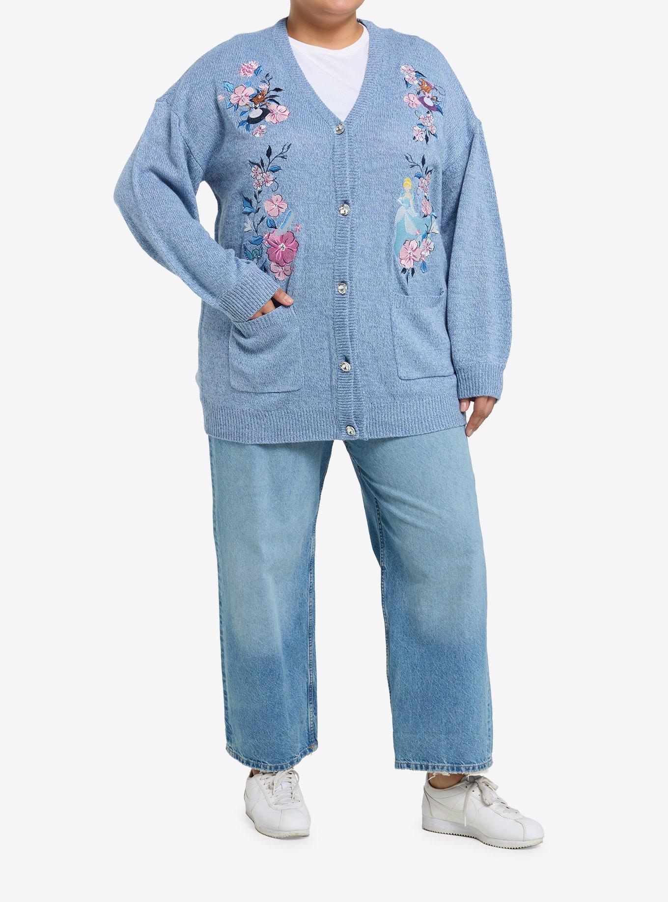 Her Universe Disney Cinderella Embroidered Girls Cardigan Plus Size, MULTI, alternate