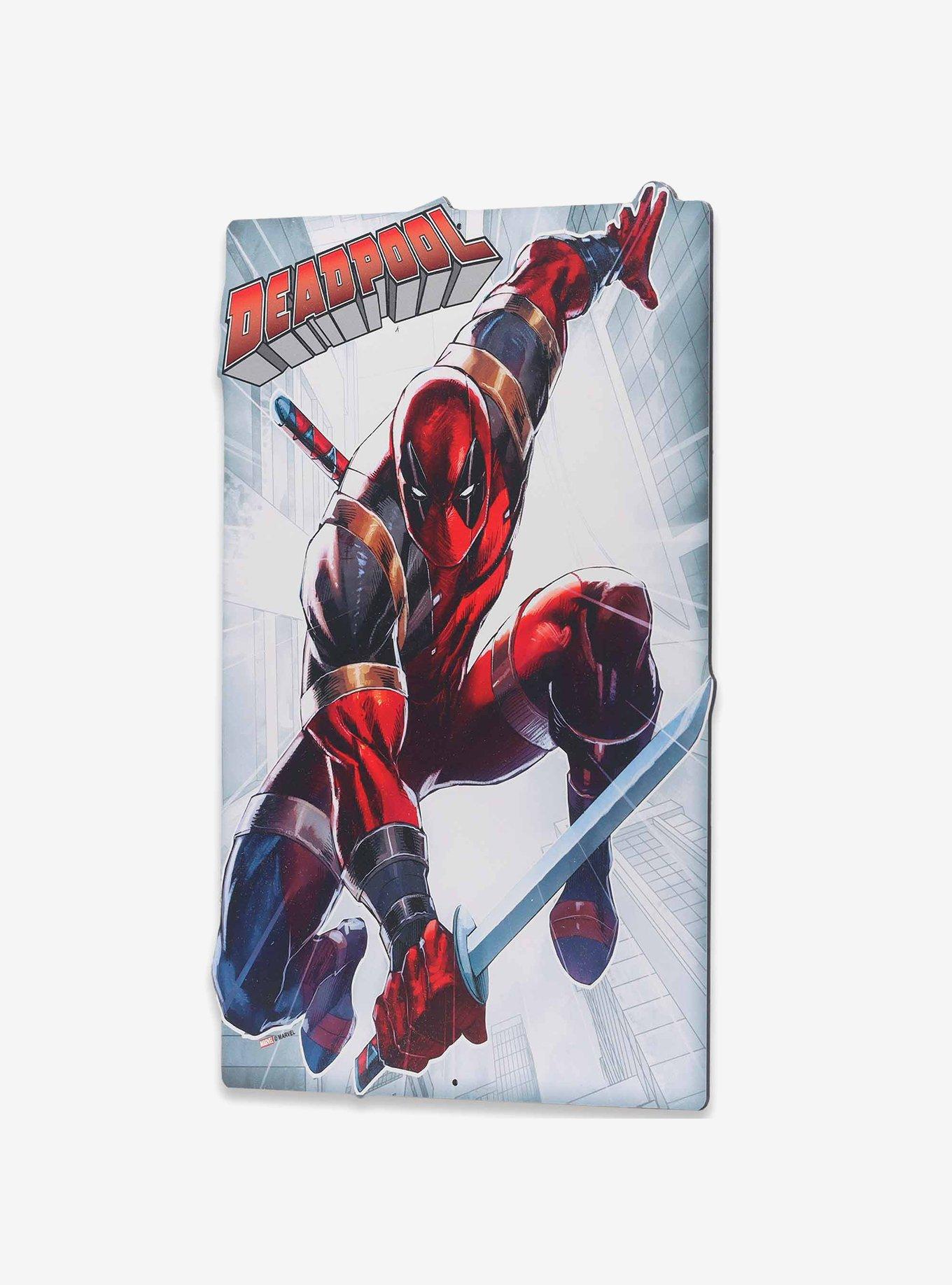 Marvel Deadpool Skyscraper Action Metallic Metal Sign, , hi-res