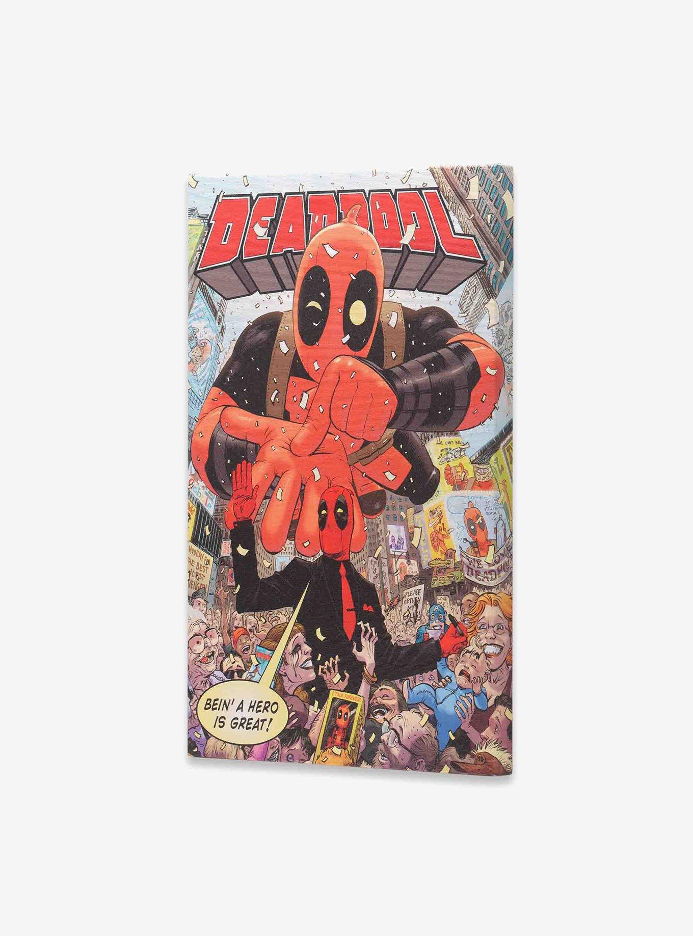 Marvel Deadpool Bein' a Hero Comic Book Canvas Wall Decor