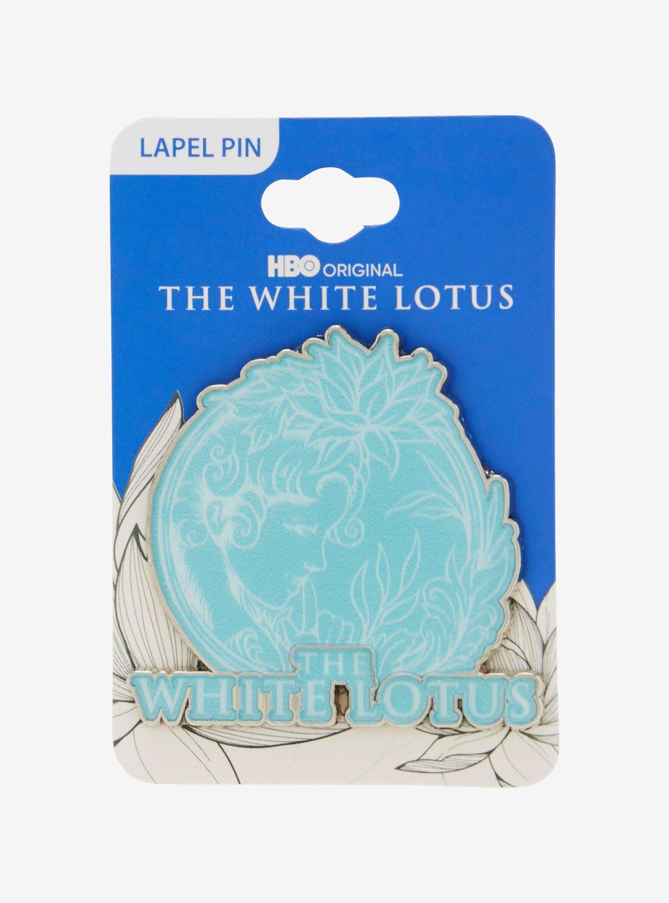 The White Lotus Blue Enamel Pin, , hi-res