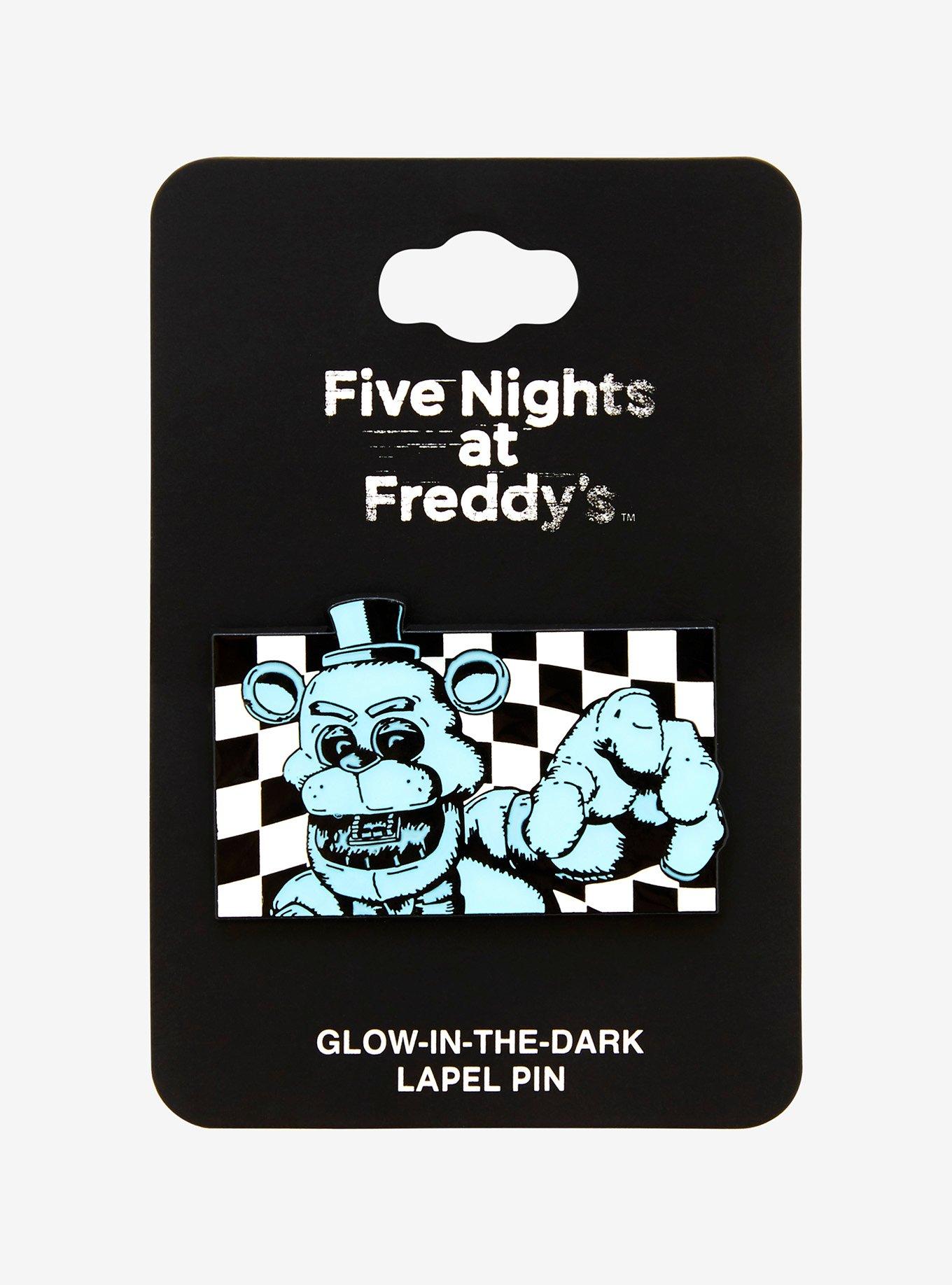 Five Nights at Freddy's Checkerboard Glow-in-the-Dark Enamel Pin, , hi-res