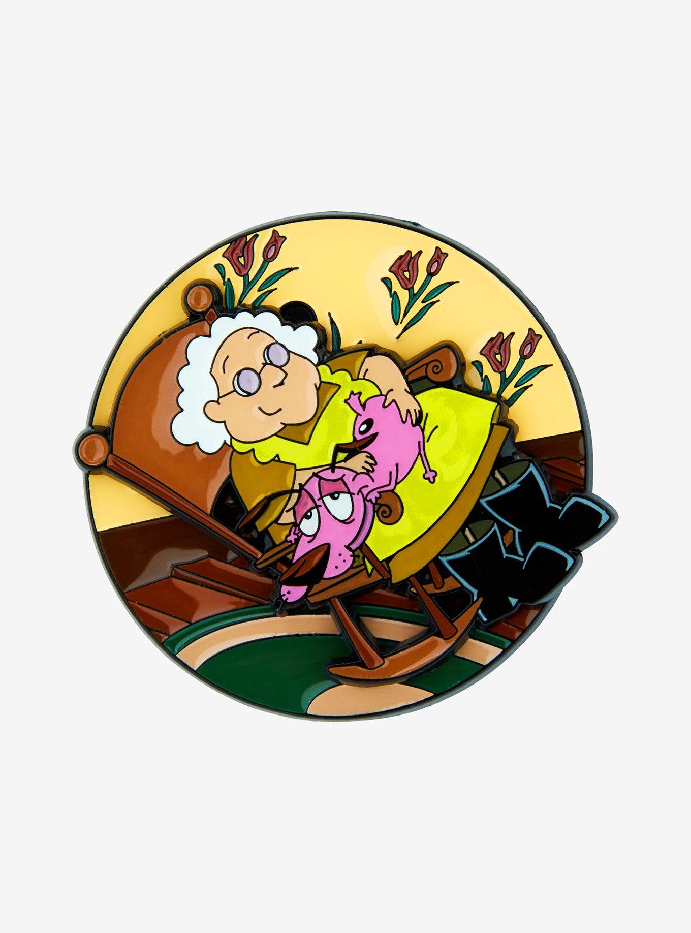 Courage the Cowardly Dog Muriel Rocking Chair Rocking Enamel Pin, , hi-res