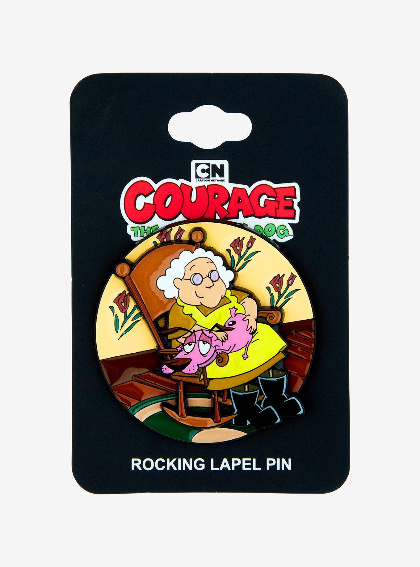 Courage the Cowardly Dog Muriel Rocking Chair Rocking Enamel Pin, , alternate