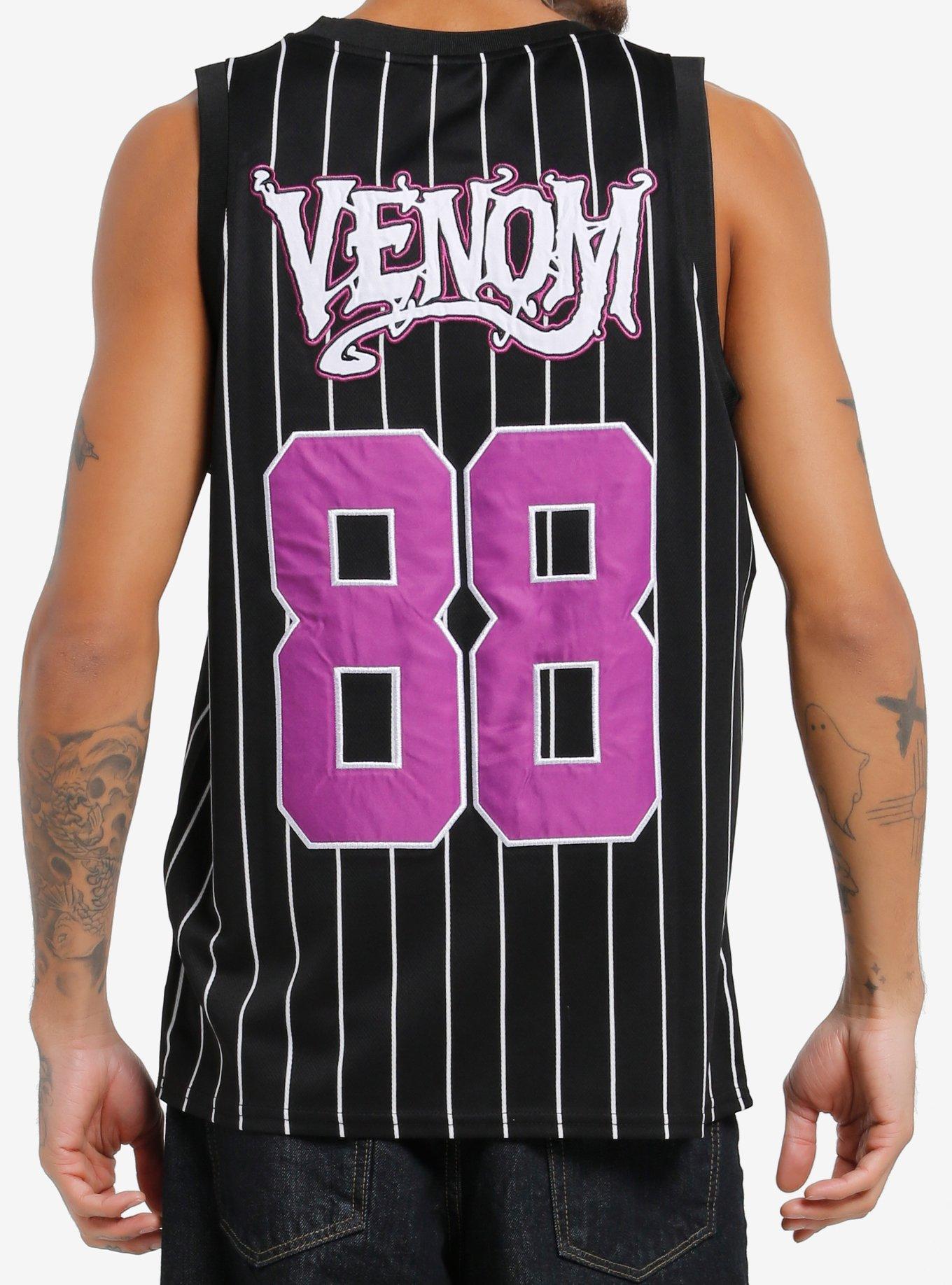 Our Universe Marvel Venom Striped Basketball Jersey, , hi-res