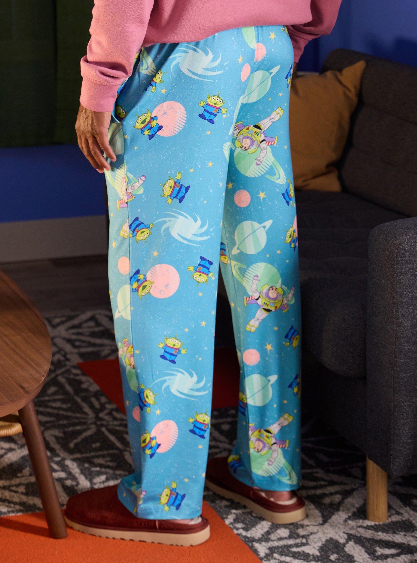 Disney Pixar Toy Story Buzz Lightyear & Aliens Sleep Pants — BoxLunch Exclusive, BLUE, alternate