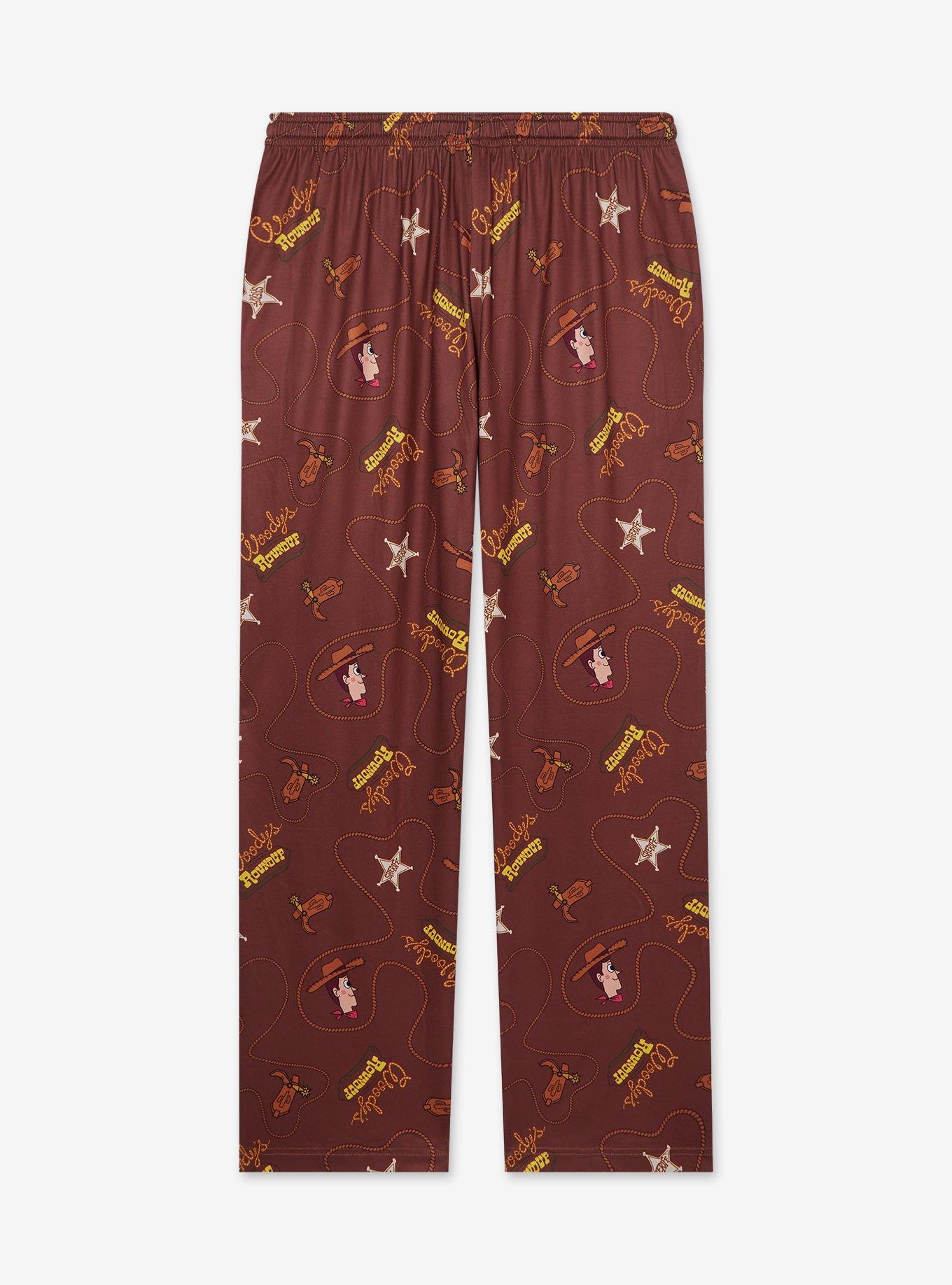 Disney Pixar Toy Story Woody's Roundup Icons Allover Print Plus Size Sleep Pants - BoxLunch Exclusive, , hi-res
