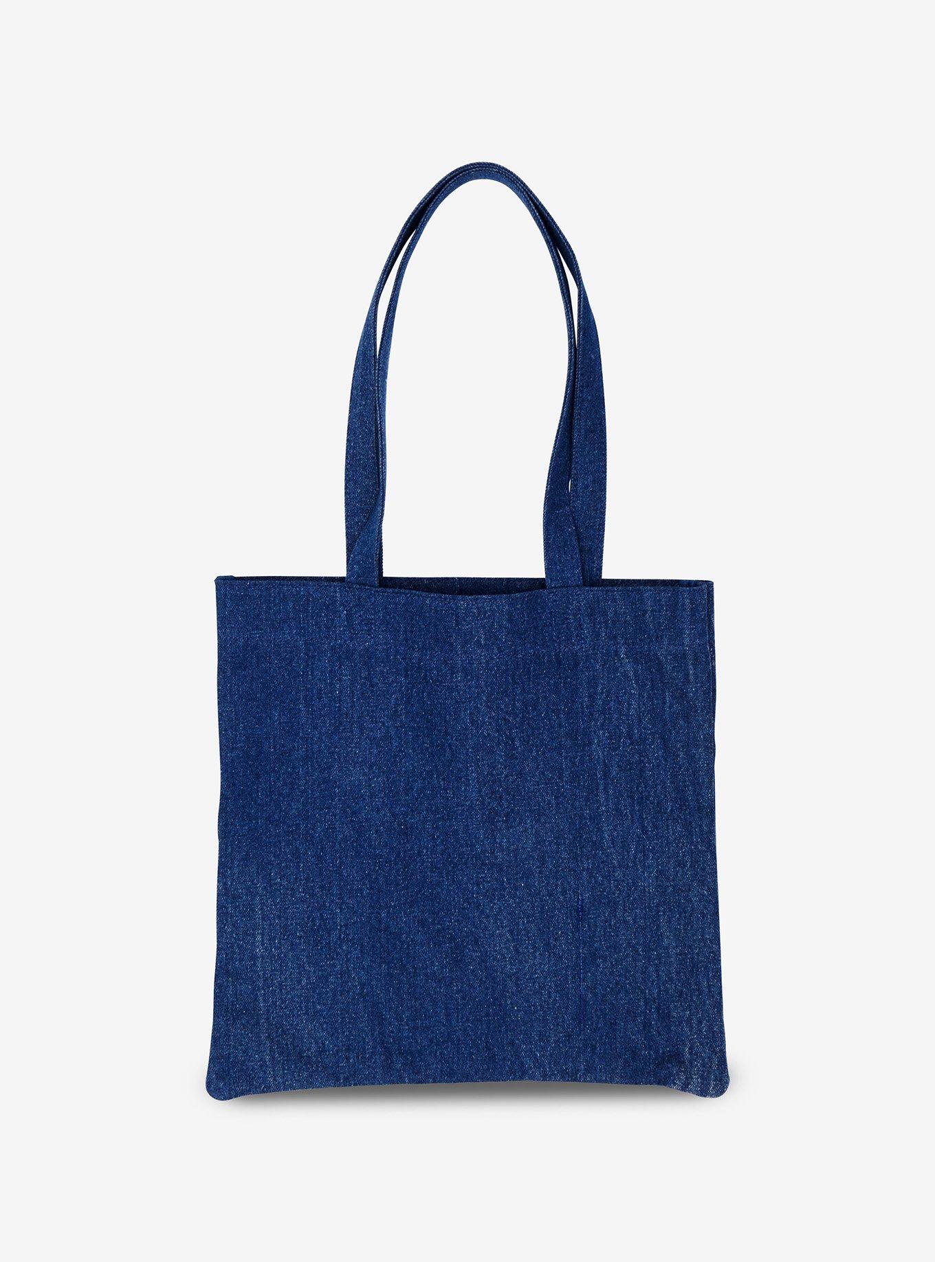 Gilmore Girls Stars Hollow Patches Denim Tote Bag — BoxLunch Exclusive, , alternate