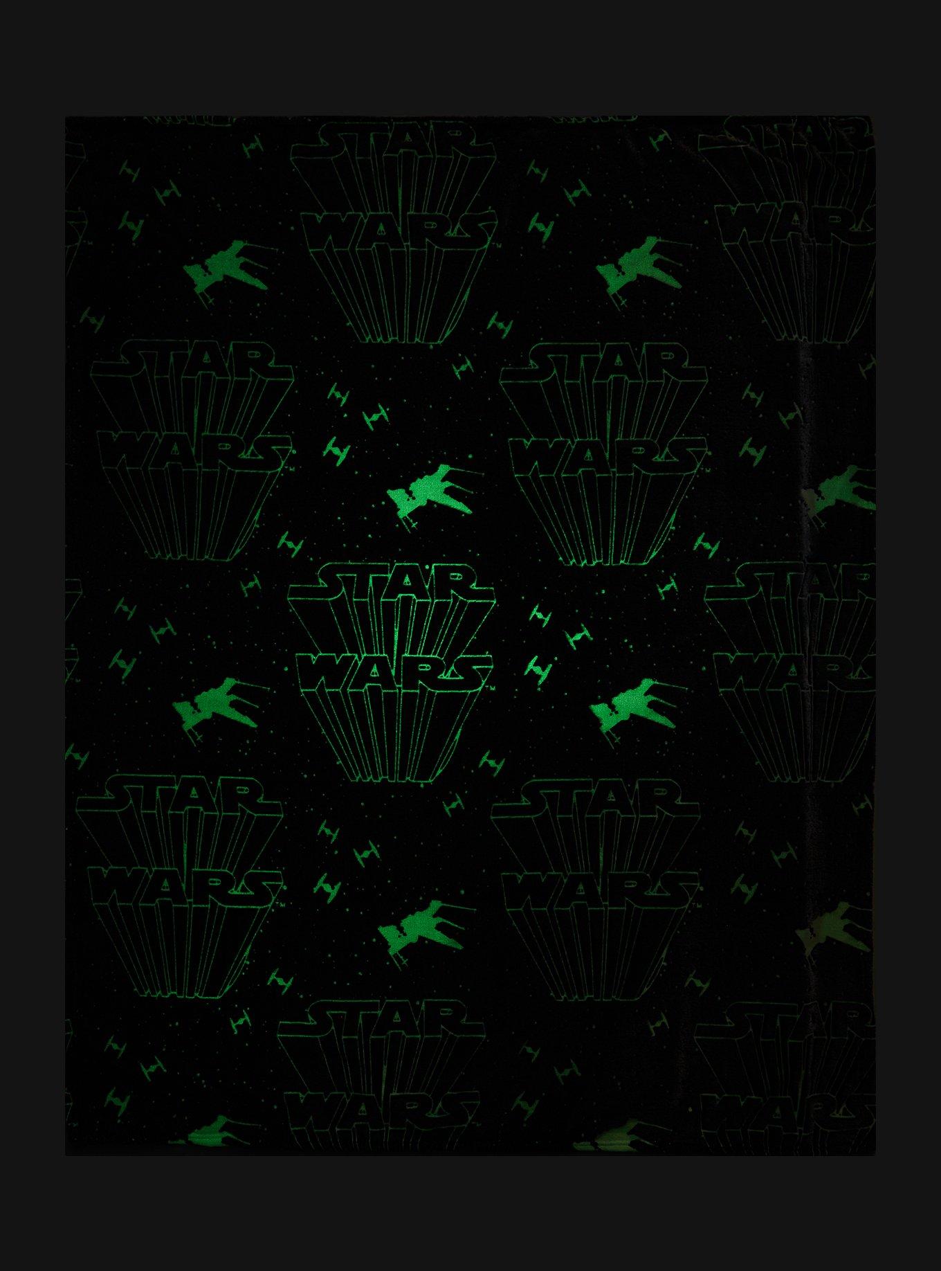 Star Wars Title Logo Glow-in-the-Dark Throw Blanket, , alternate