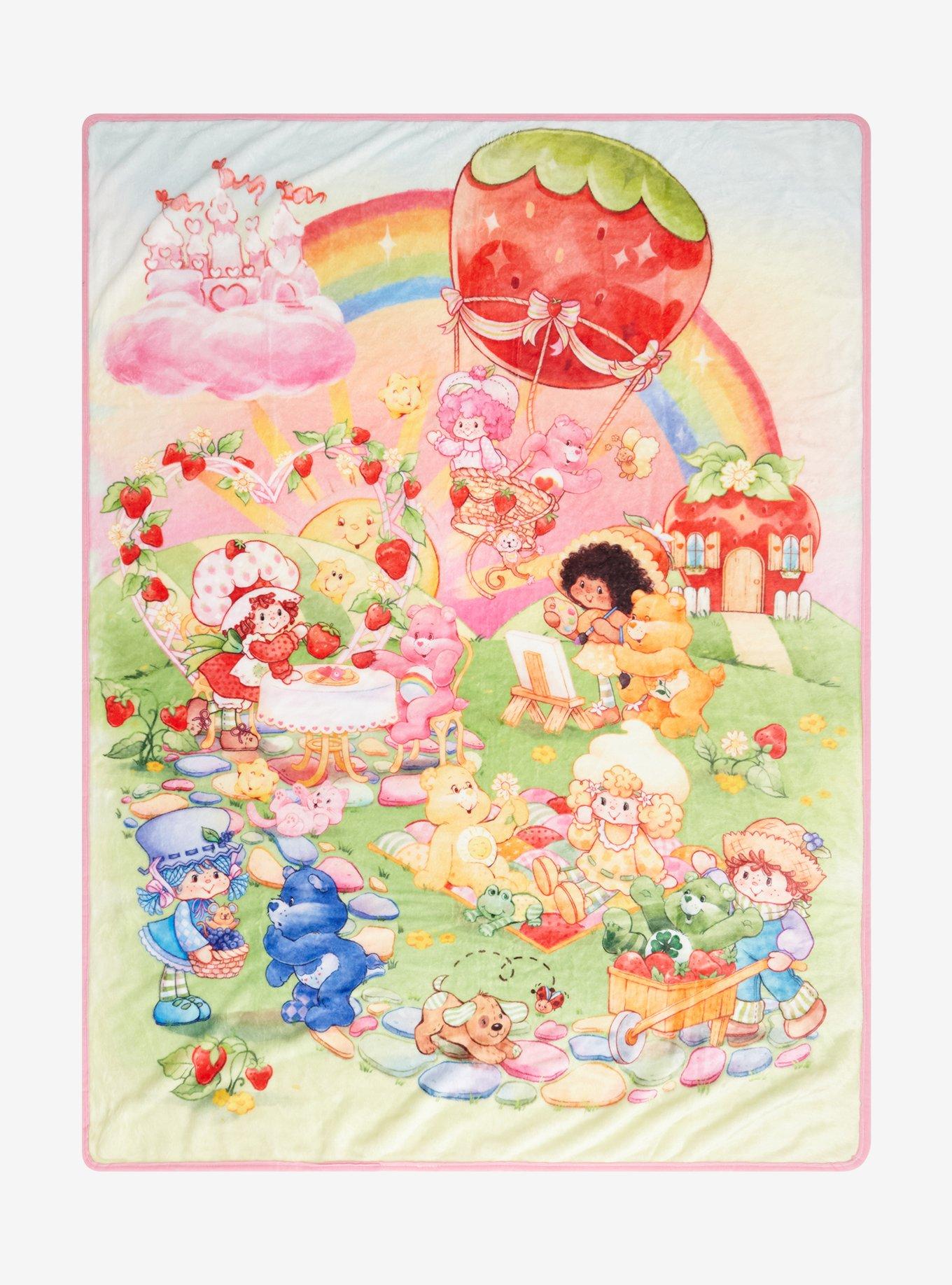 Strawberry Shortcake x Care Bears Scenic Fleece Throw, , hi-res