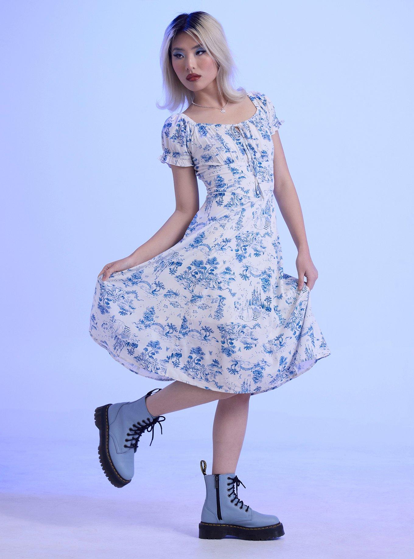 Her Universe Disney Cinderella Scenic Midi Dress, , hi-res