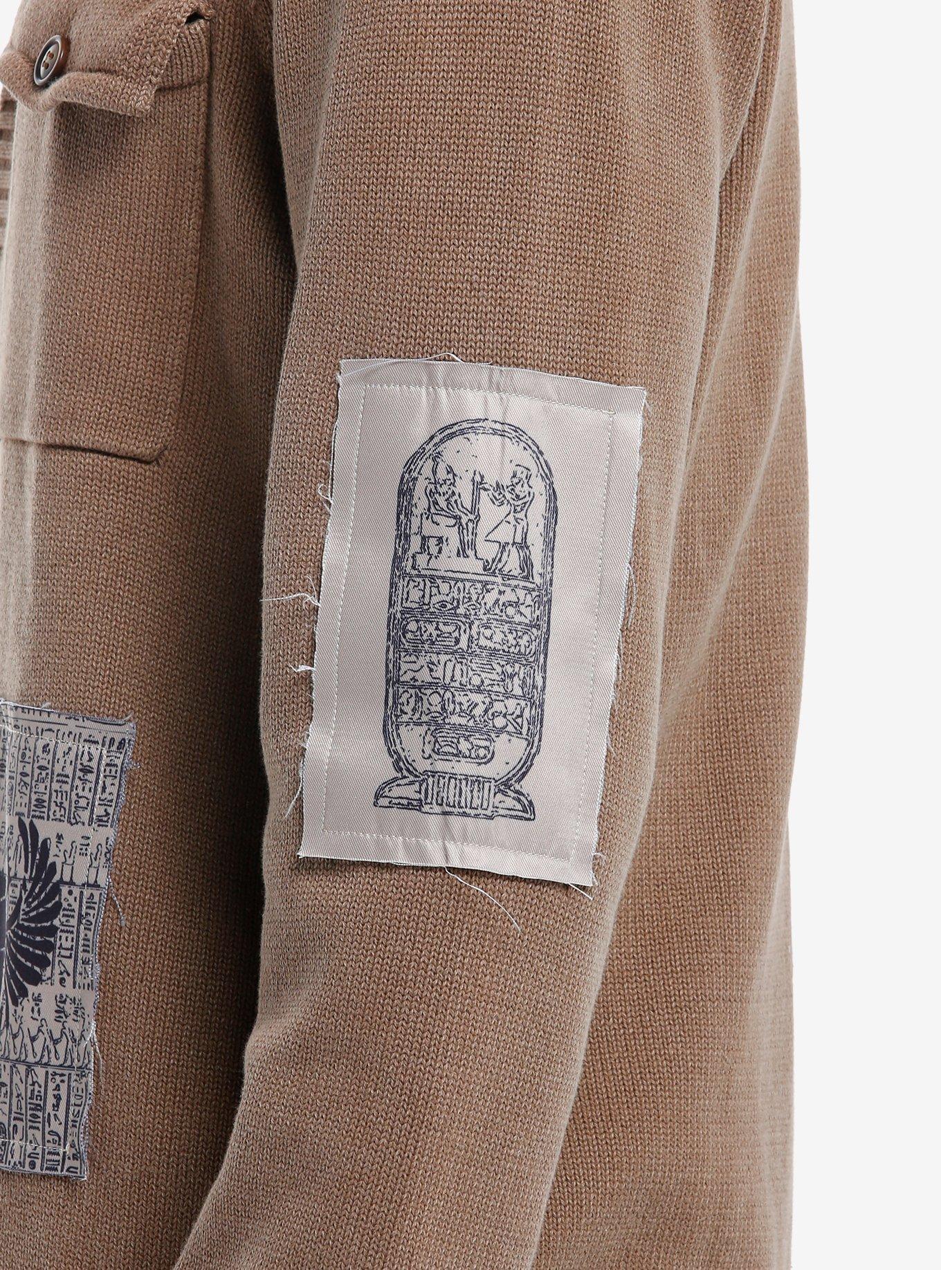 The Mummy Patches Collared Cardigan, BROWN, alternate