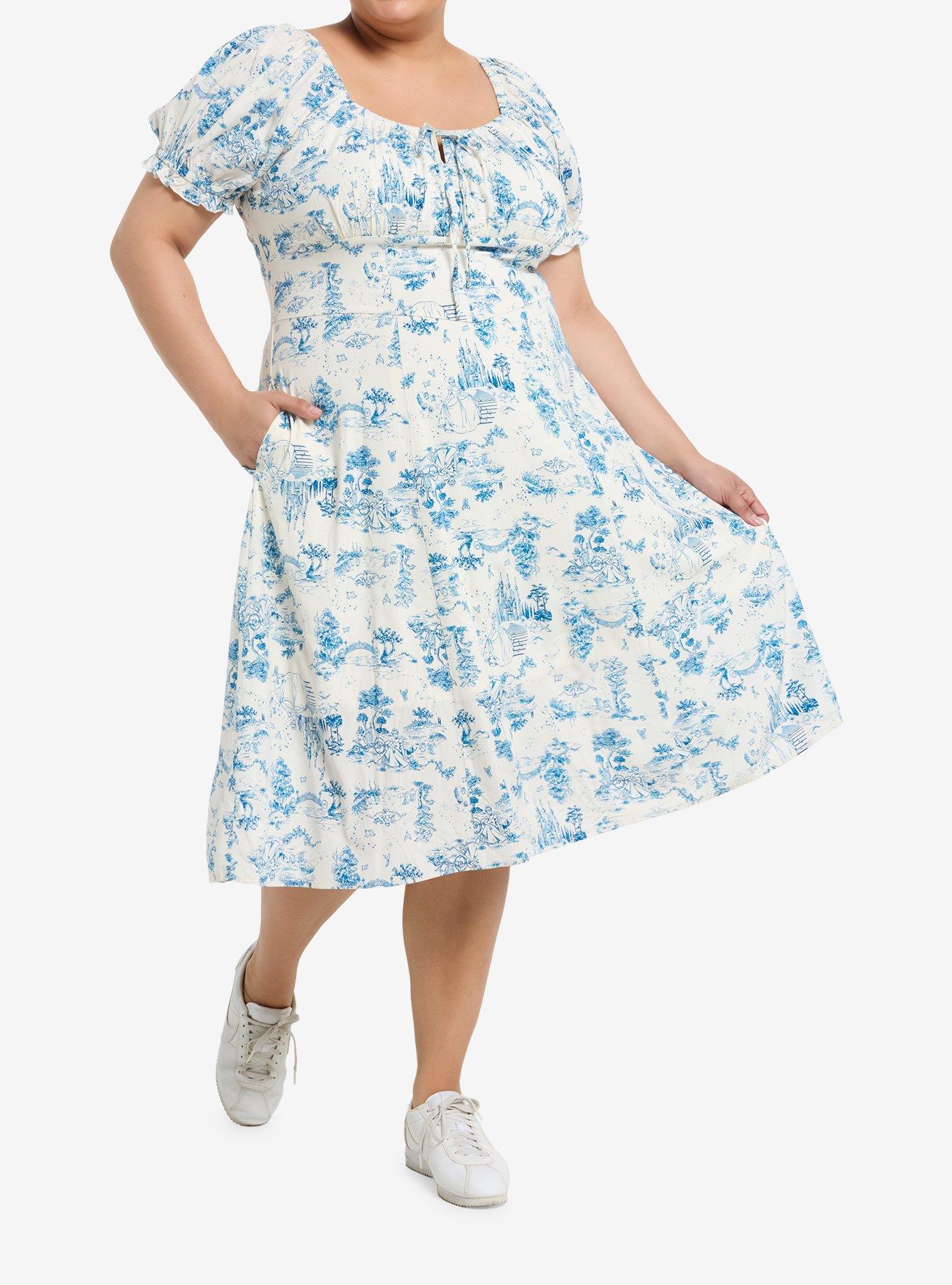 Her Universe Disney Cinderella Scenic Midi Dress Plus Size, , hi-res