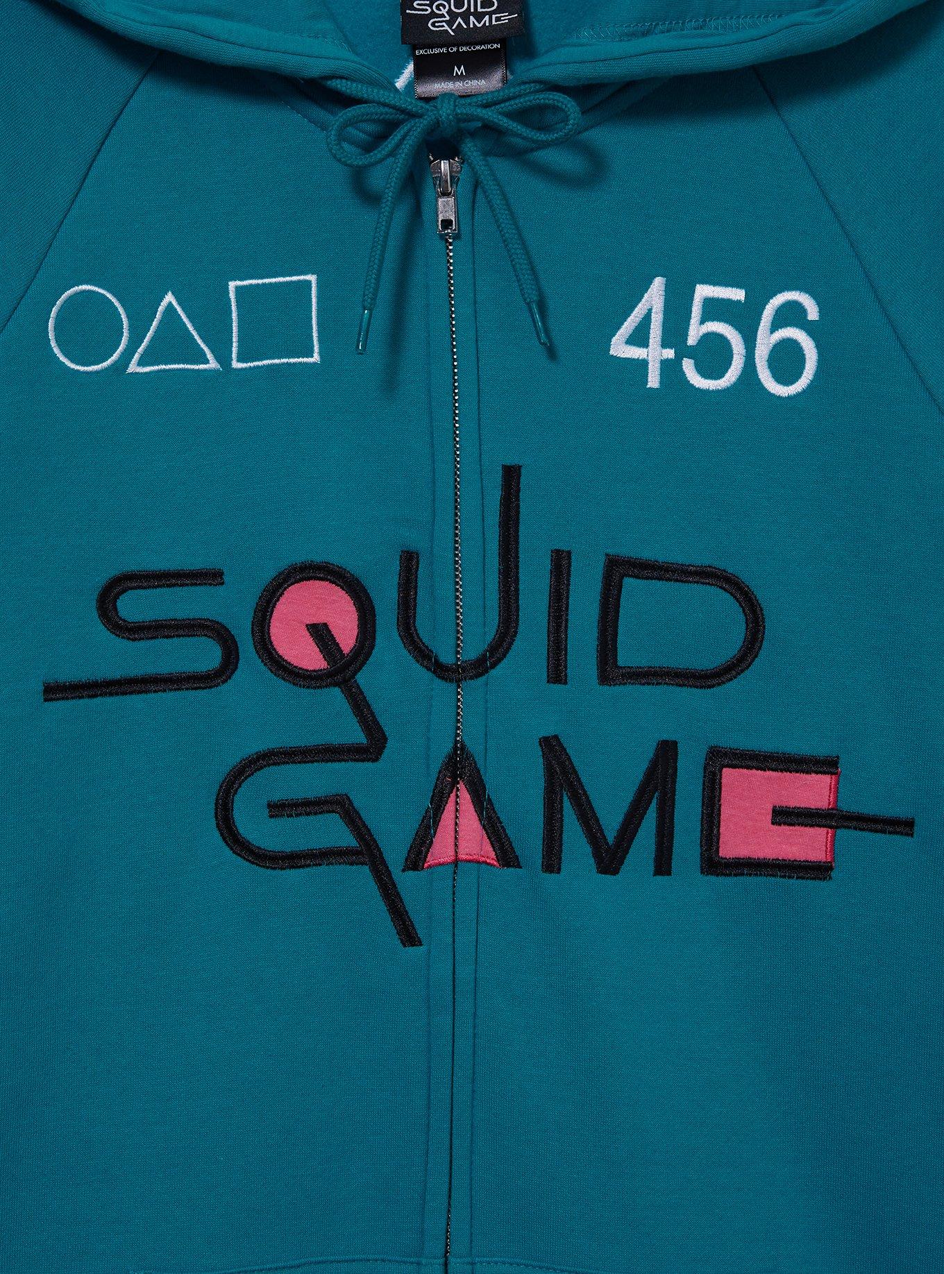 Squid Game Player 456 Replica Zippered Hoodie - BoxLunch Exclusive, , hi-res