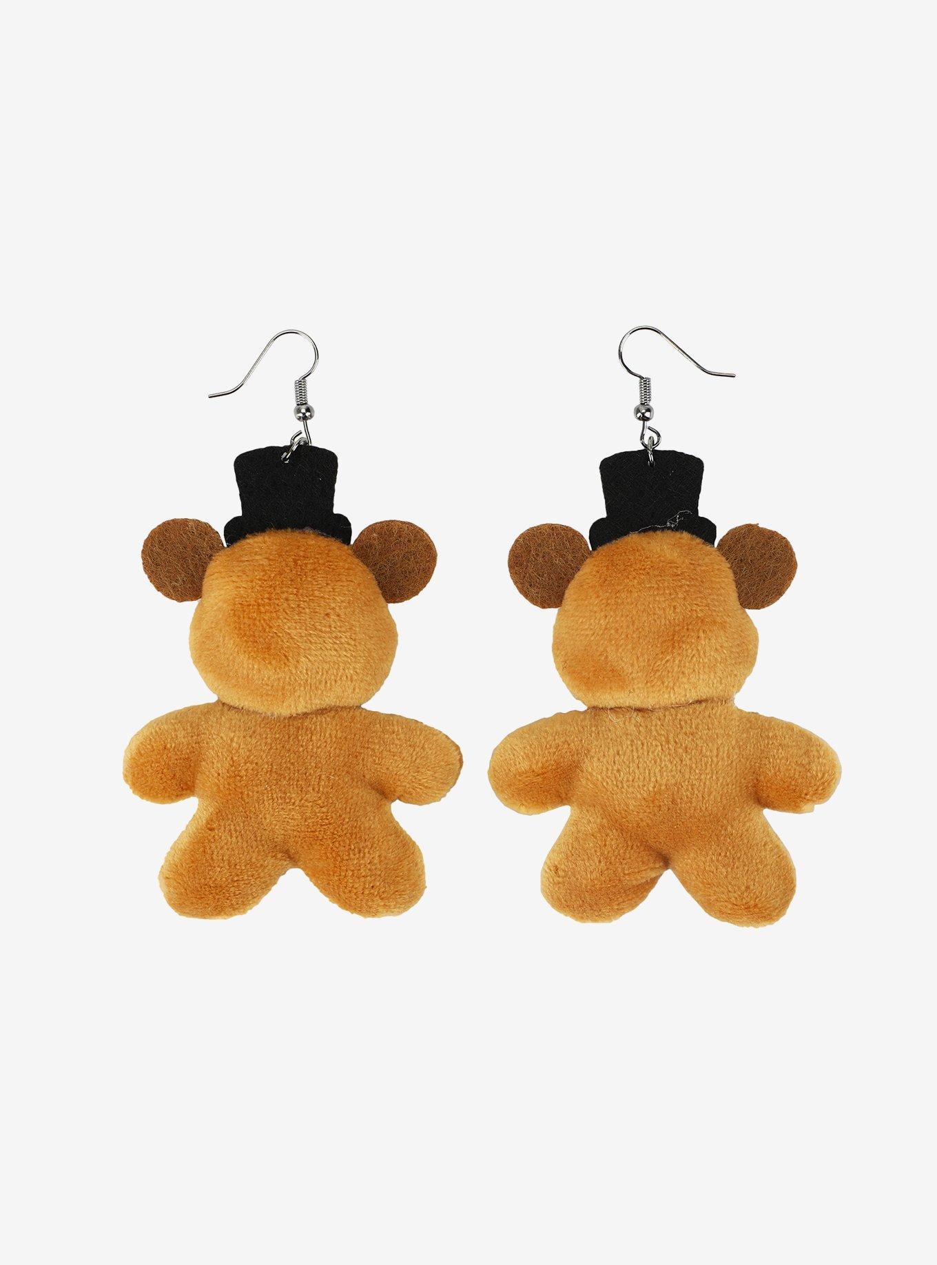 Five Nights at Freddy's Freddy Fazbear Plush Earrings, , alternate