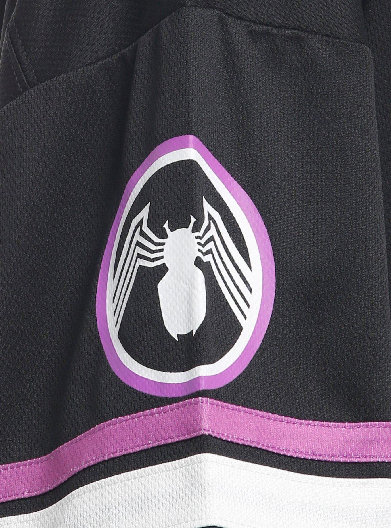 Marvel Venom Crop Girls Football Jersey, PURPLE, alternate