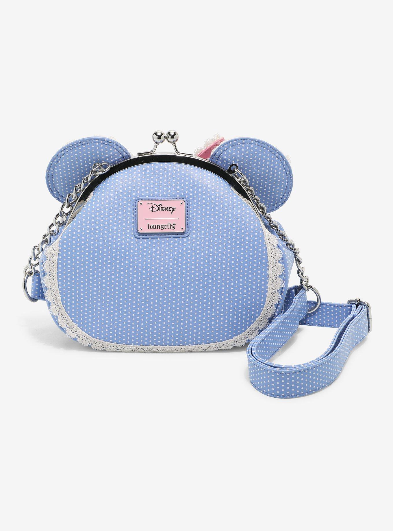 Loungefly Disney Minnie Mouse Polka Dot Kisslock Crossbody Bag, , alternate