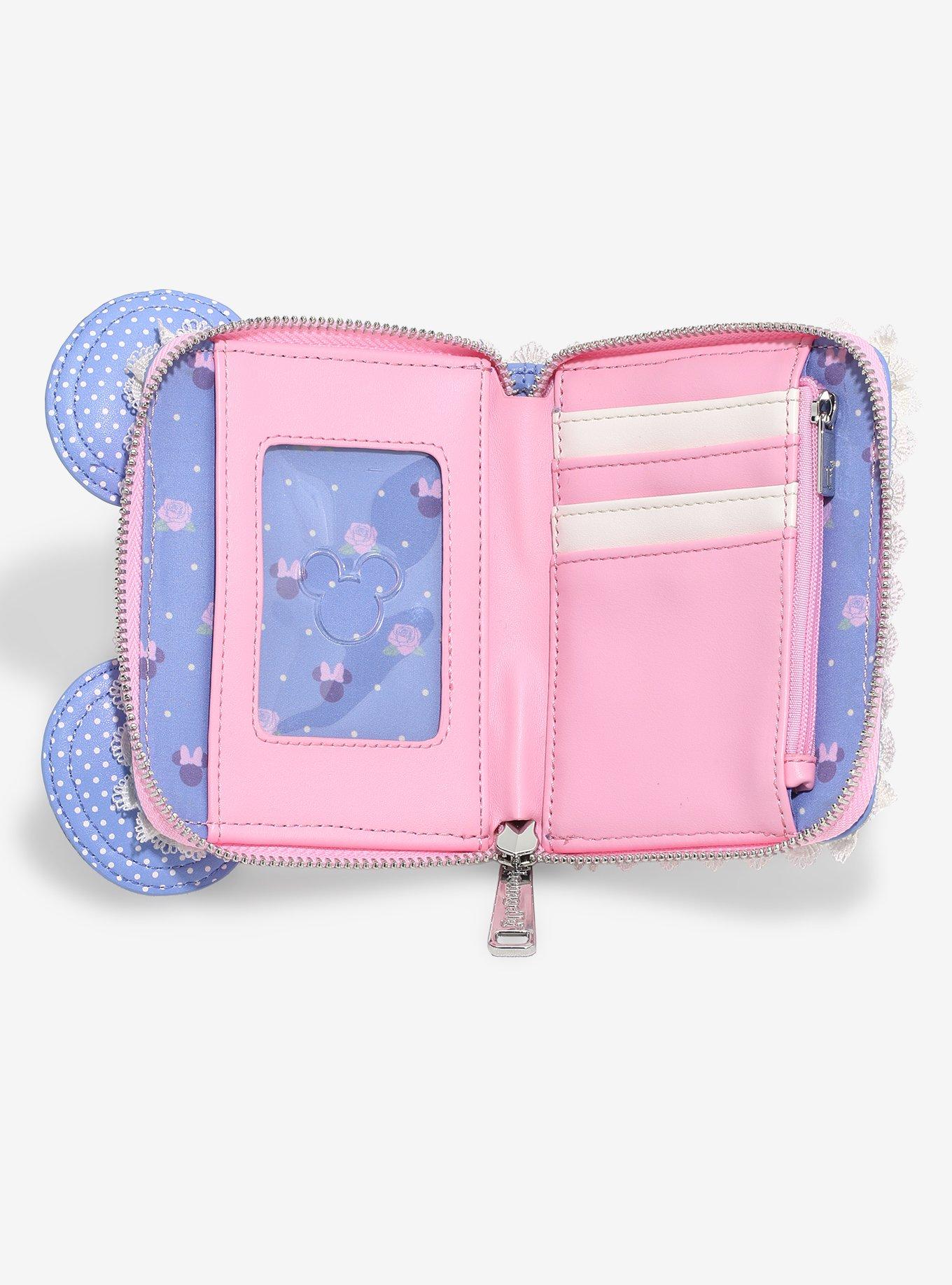 Loungefly Disney Minnie Mouse Floral Lace Minnie Zipper Wallet, , alternate