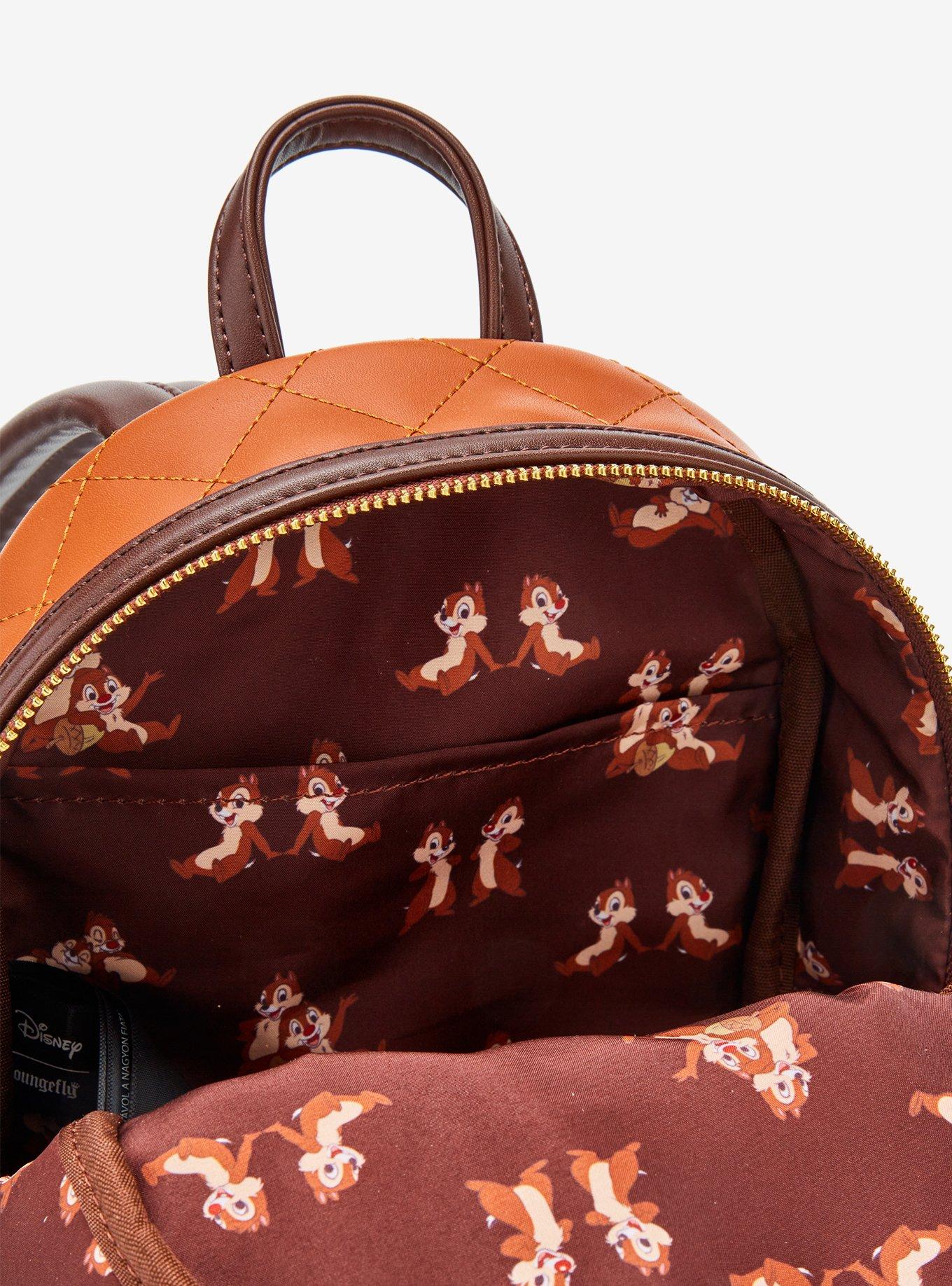 Loungefly Disney Chip 'N' Dale Acorn Quilted Mini Backpack, , alternate