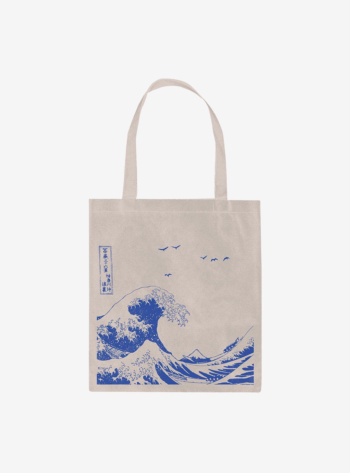 Hokusai Tote Bag Keychain & Notebook Bundle, , alternate