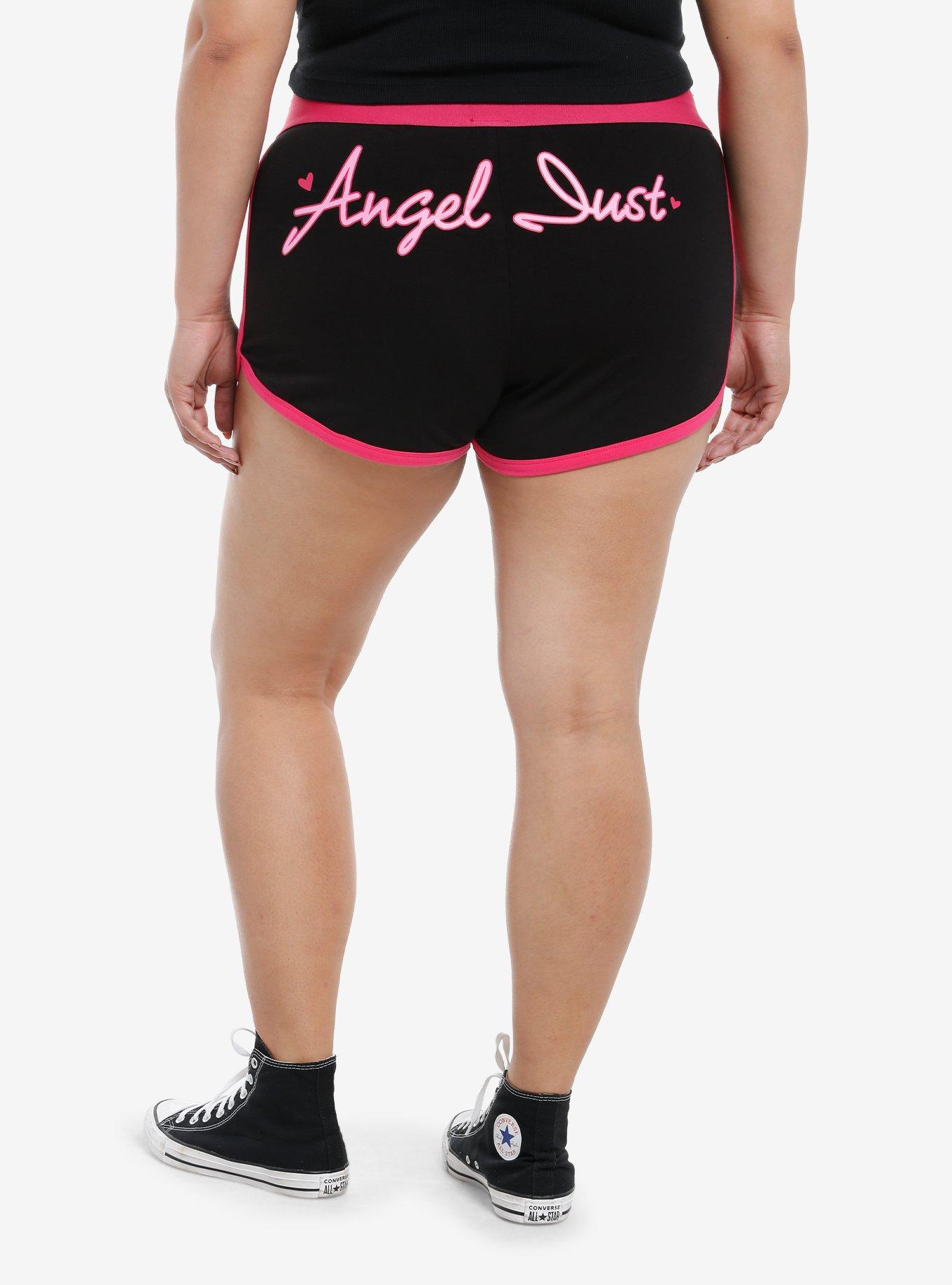 Hazbin Hotel Angel Dust Girls Lounge Shorts Plus Size, , hi-res