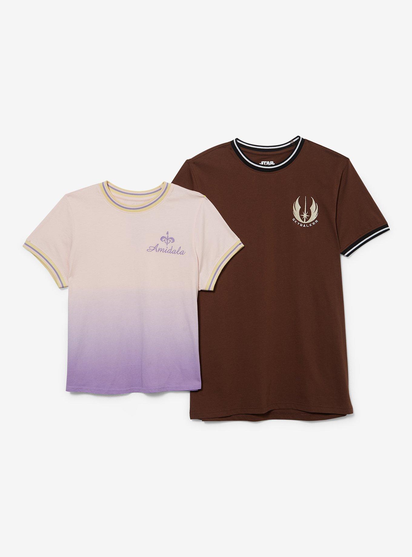 Star Wars Queen Padmé Amidala Ombré Women's Cropped T-Shirt - BoxLunch Exclusive, PINK OMBRE, alternate