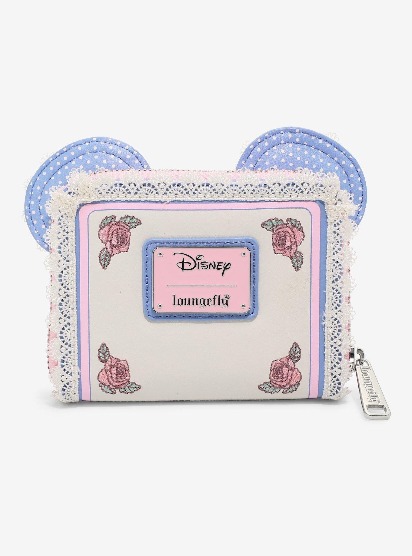 Loungefly Disney Minnie Mouse Floral Lace Ears Mini Zipper Wallet, , alternate