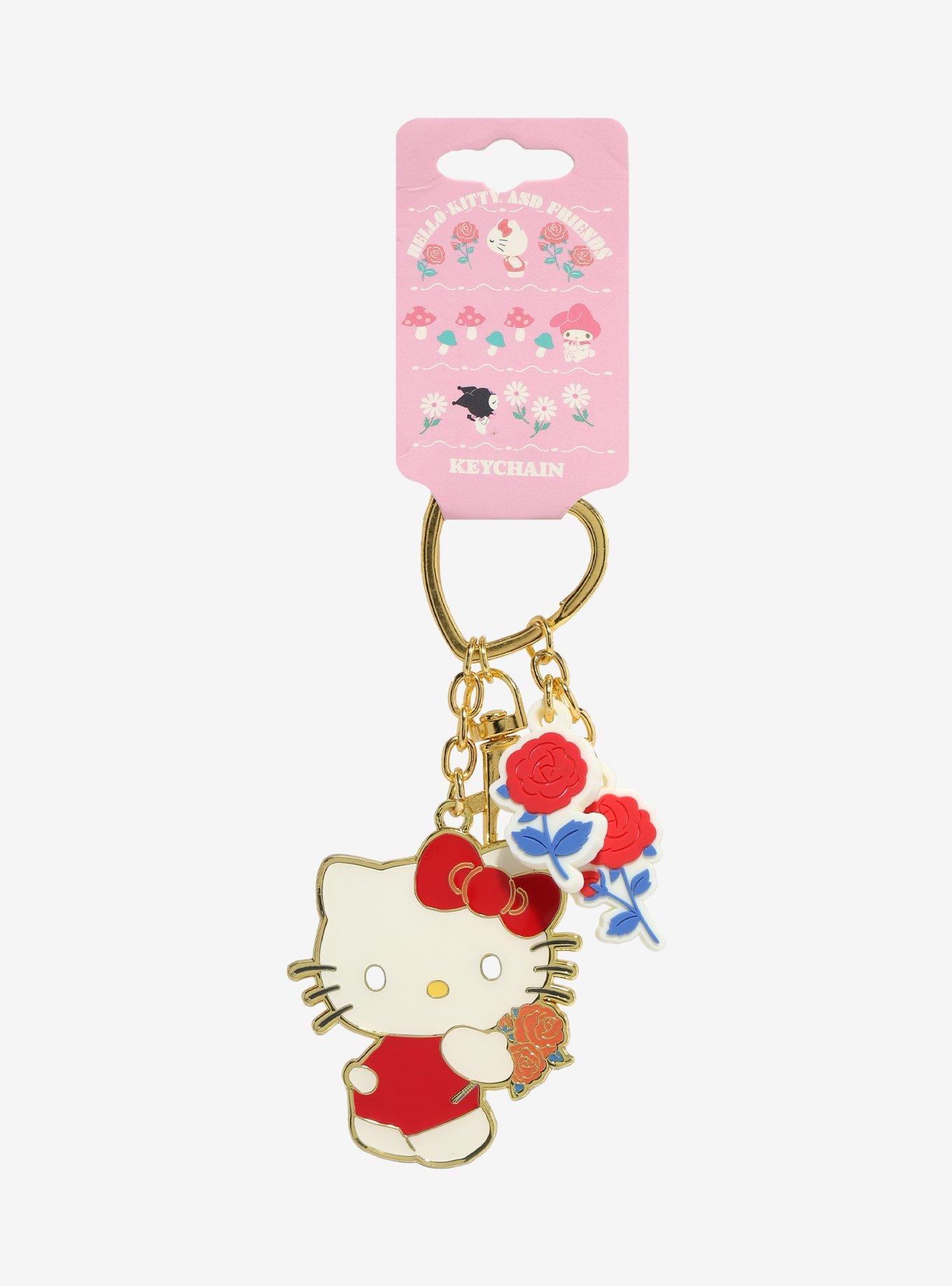 Sanrio Hello Kitty Retro Floral Multi-Charm Keychain, , hi-res