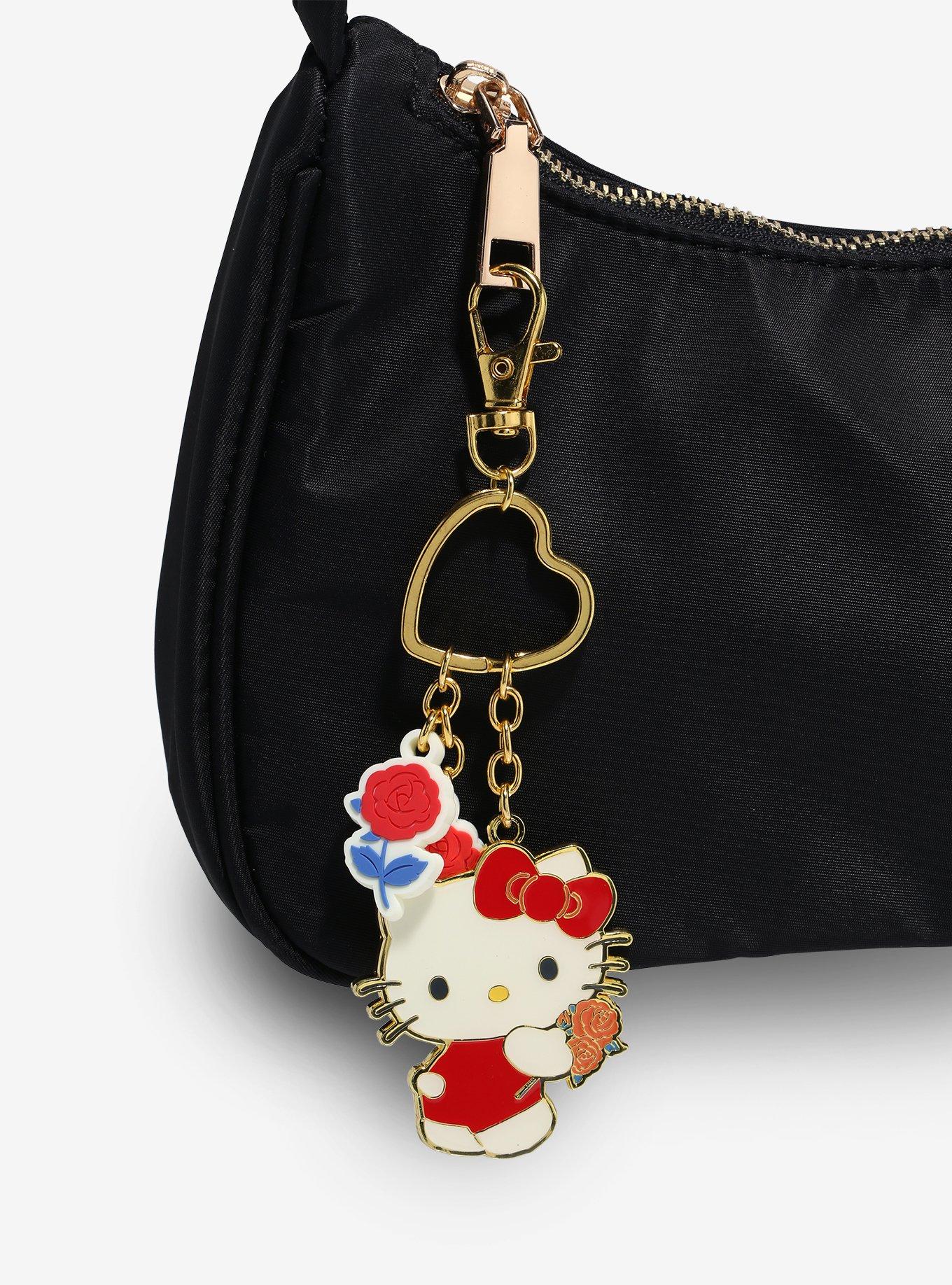 Sanrio Hello Kitty Retro Floral Multi-Charm Keychain, , alternate