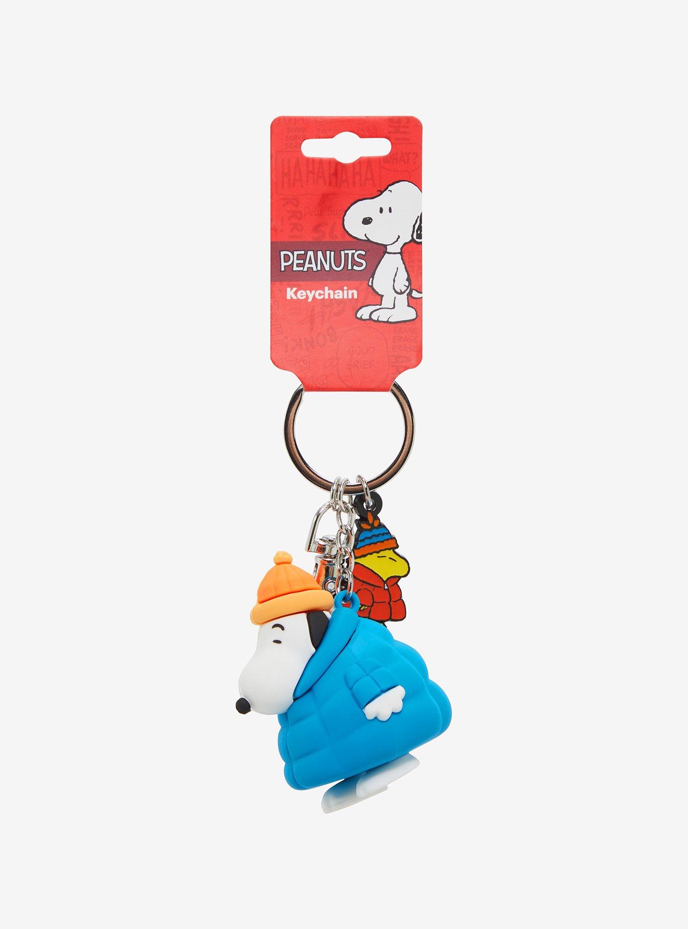 Peanuts Snoopy & Woodstock Puffer Jacket Keychain, , hi-res