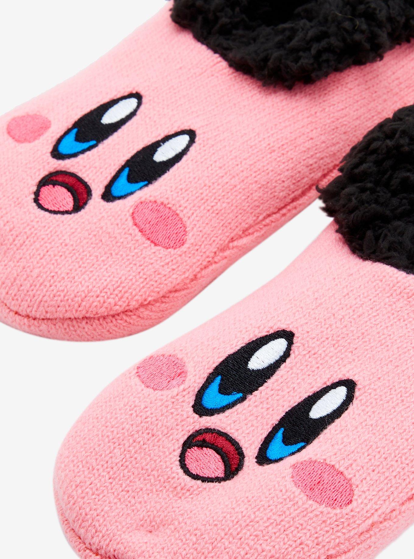 Nintendo Kirby Face Sherpa Slipper Socks &mdash; BoxLunch Exclusive, , alternate
