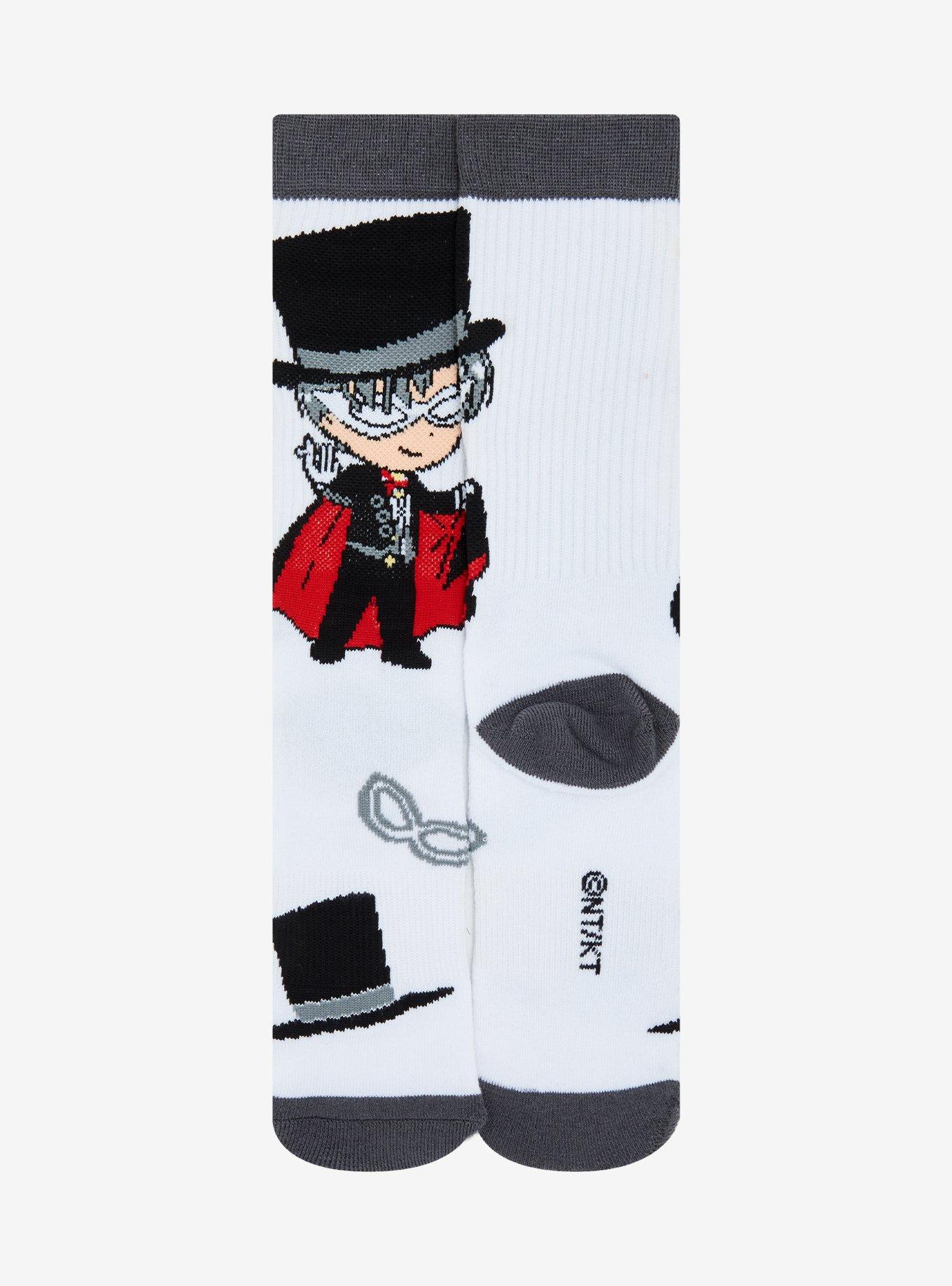 Sailor Moon Tuxedo Mask Crew Socks — BoxLunch Exclusive, , hi-res