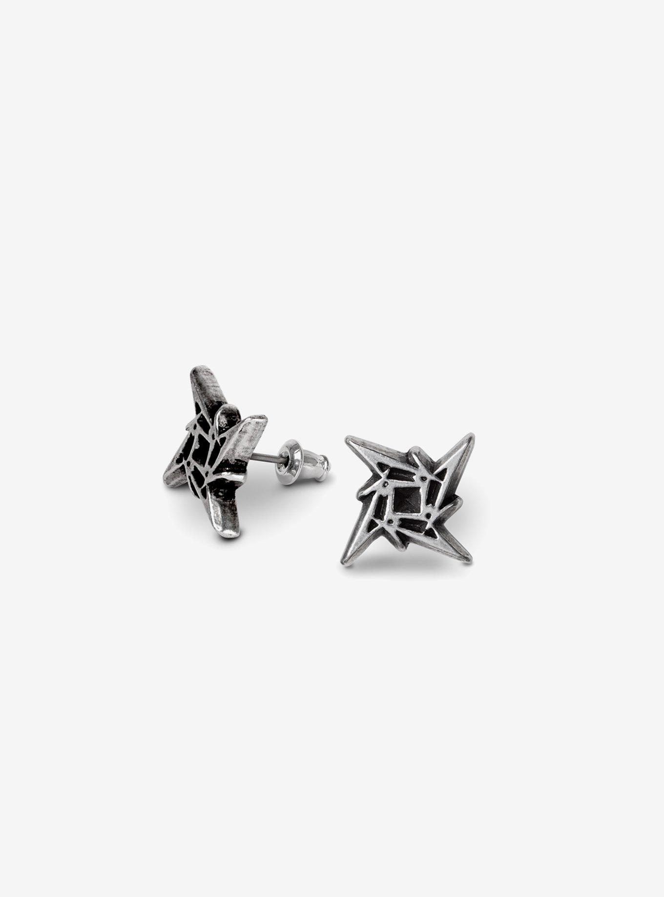 Alchemy of England Metallica Ninja Star Logo Stud Earrings