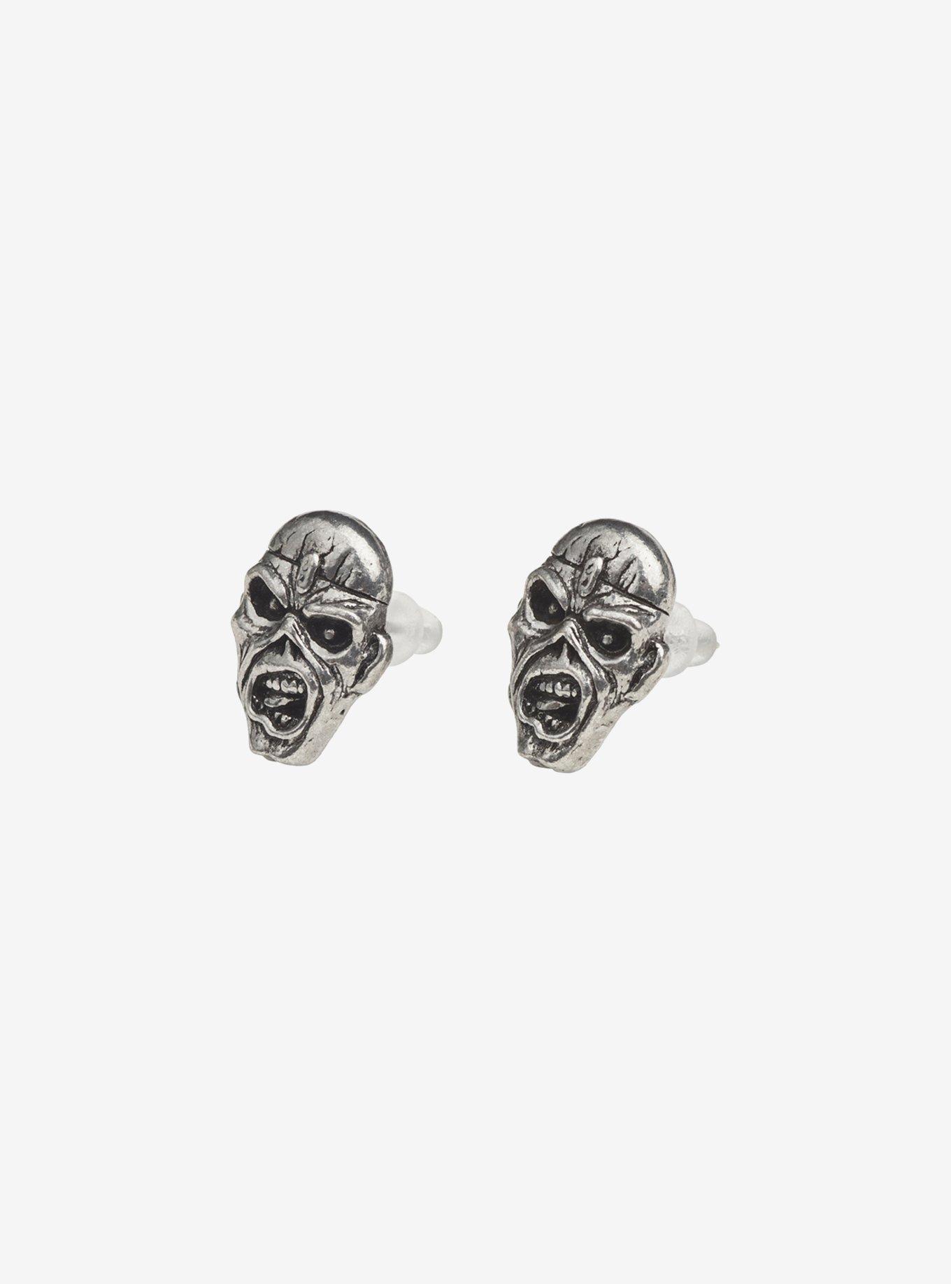 Alchemy of England Iron Maiden Piece Of Mind Stud Earrings, , alternate