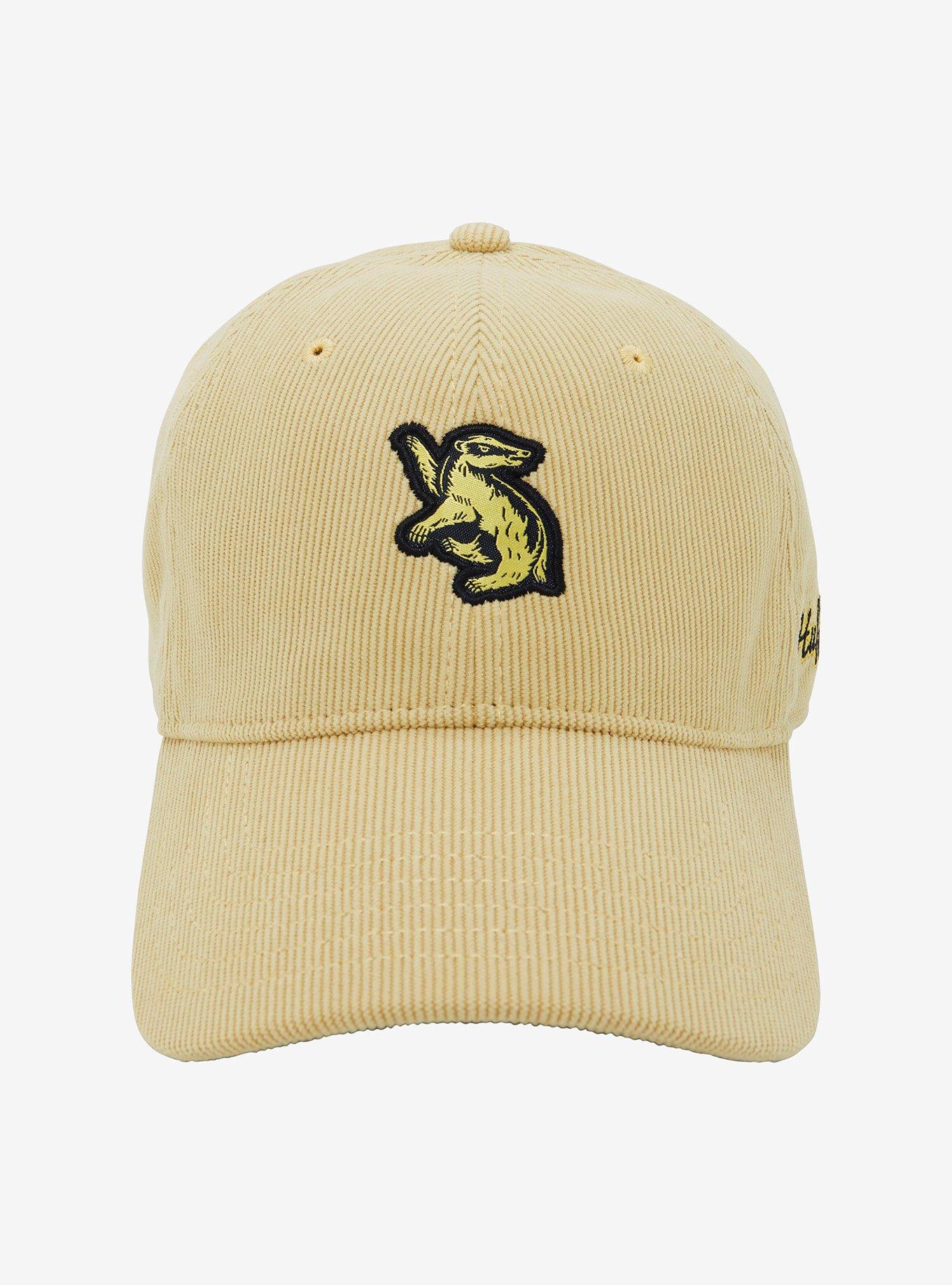 Harry Potter Hufflepuff Badger Corduroy Ball Cap — BoxLunch Exclusive, , hi-res