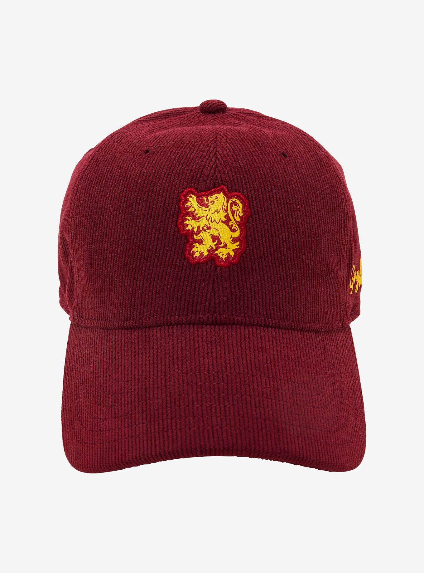 Harry Potter Gryffindor Lion Corduroy Ball Cap — BoxLunch Exclusive, , hi-res