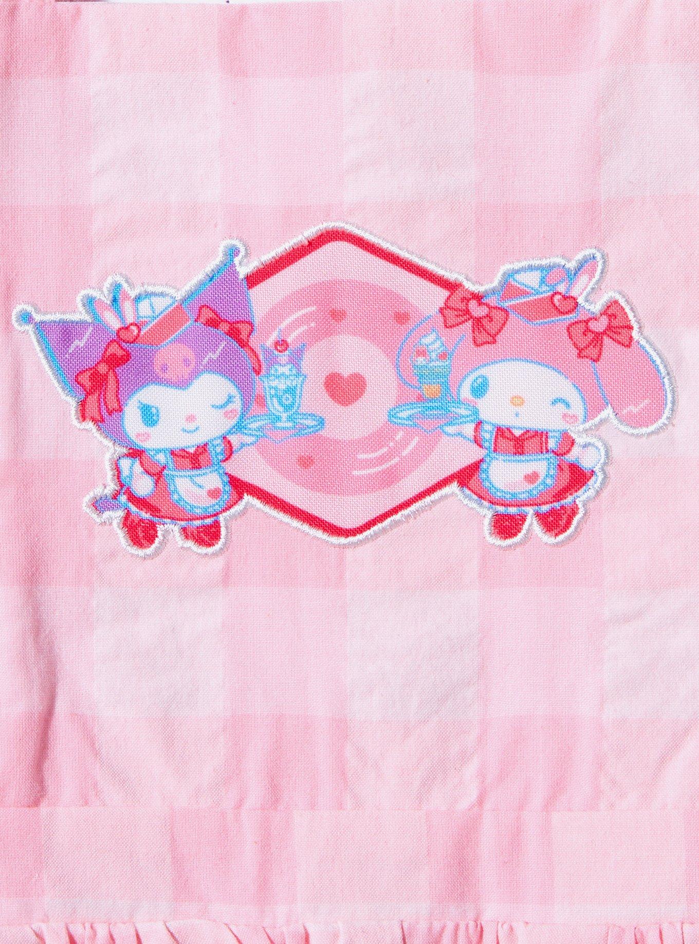 Sanrio My Melody & Kuromi Diner Icons Checkered Toddler Ruffle Romper - BoxLunch Exclusive, LIGHT PINK, alternate