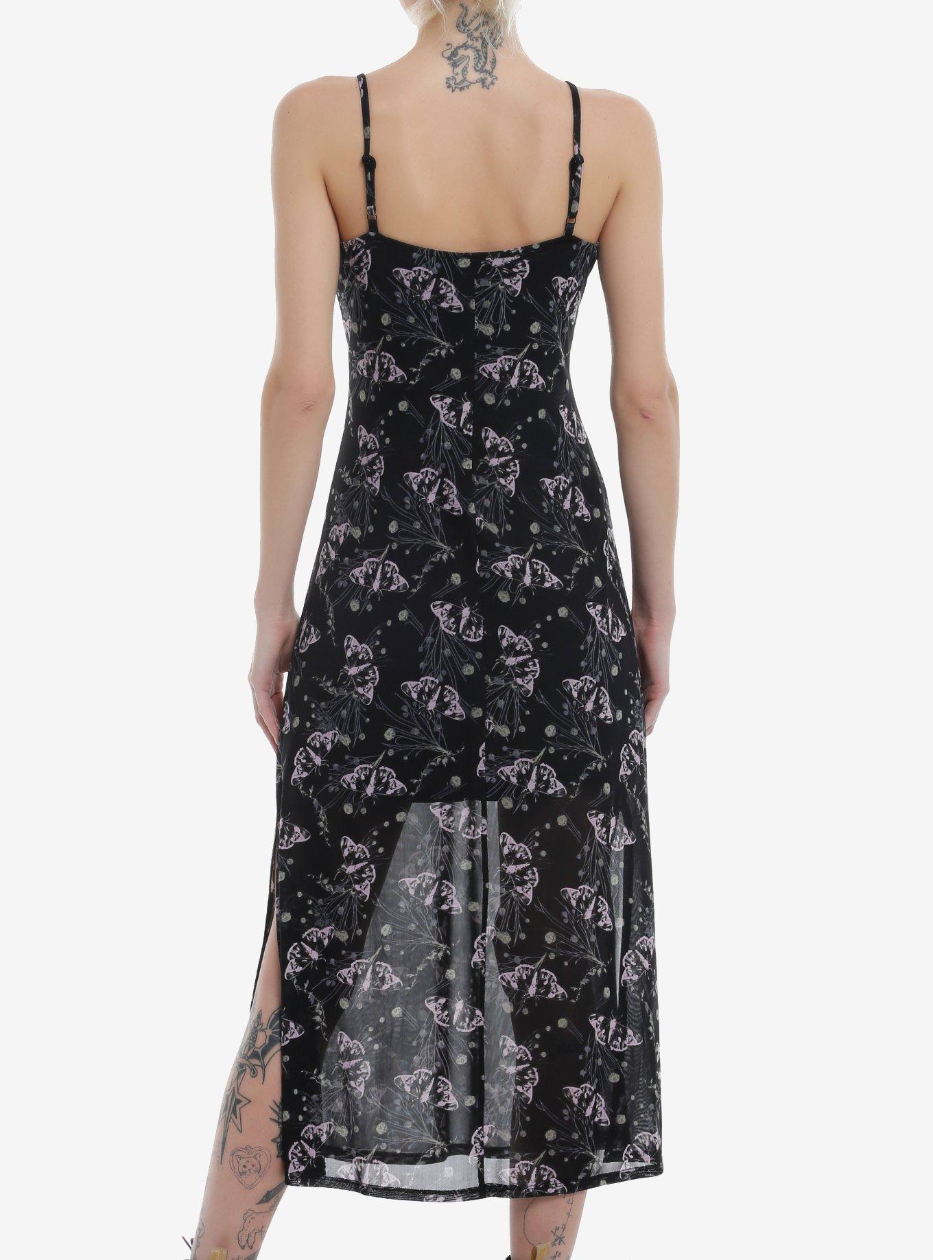 Social Collision Butterfly Floral Maxi Cami Dress, PURPLE, alternate