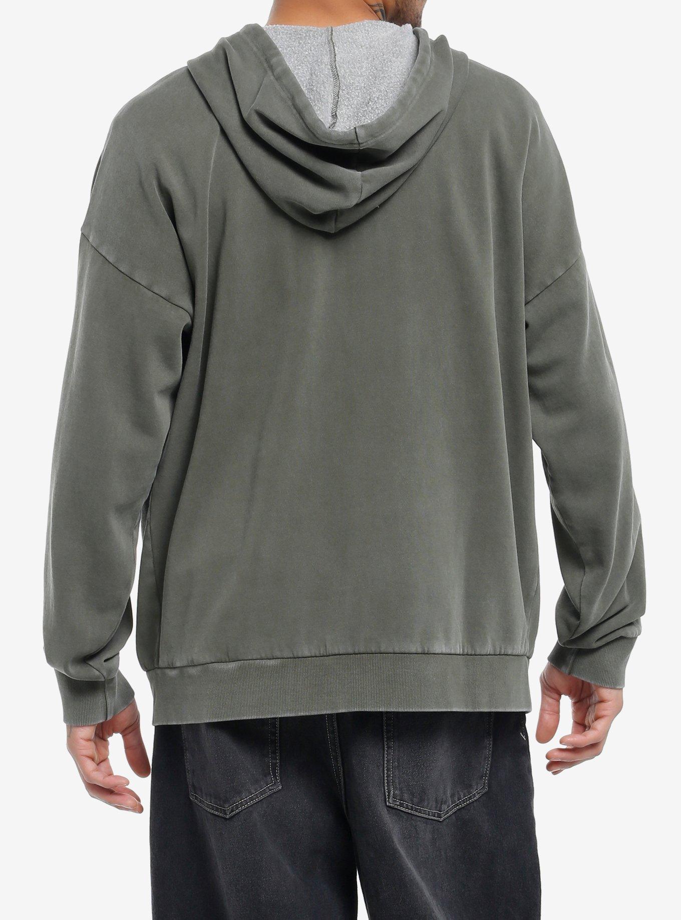 Reborn From Ruin Skull Hoodie, BLACK, alternate