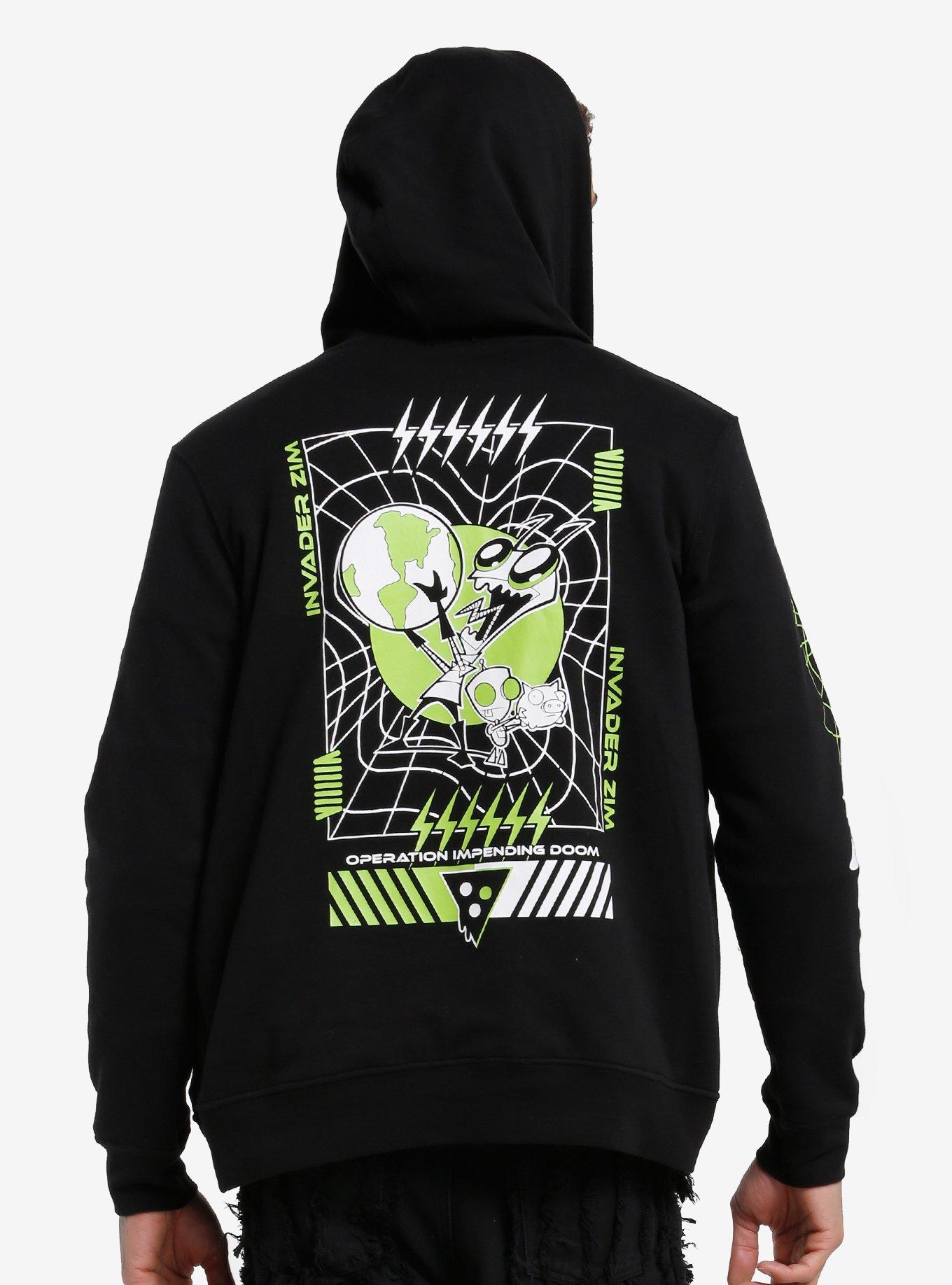 Invader Zim Stripe Reversible Hoodie, MULTI, alternate