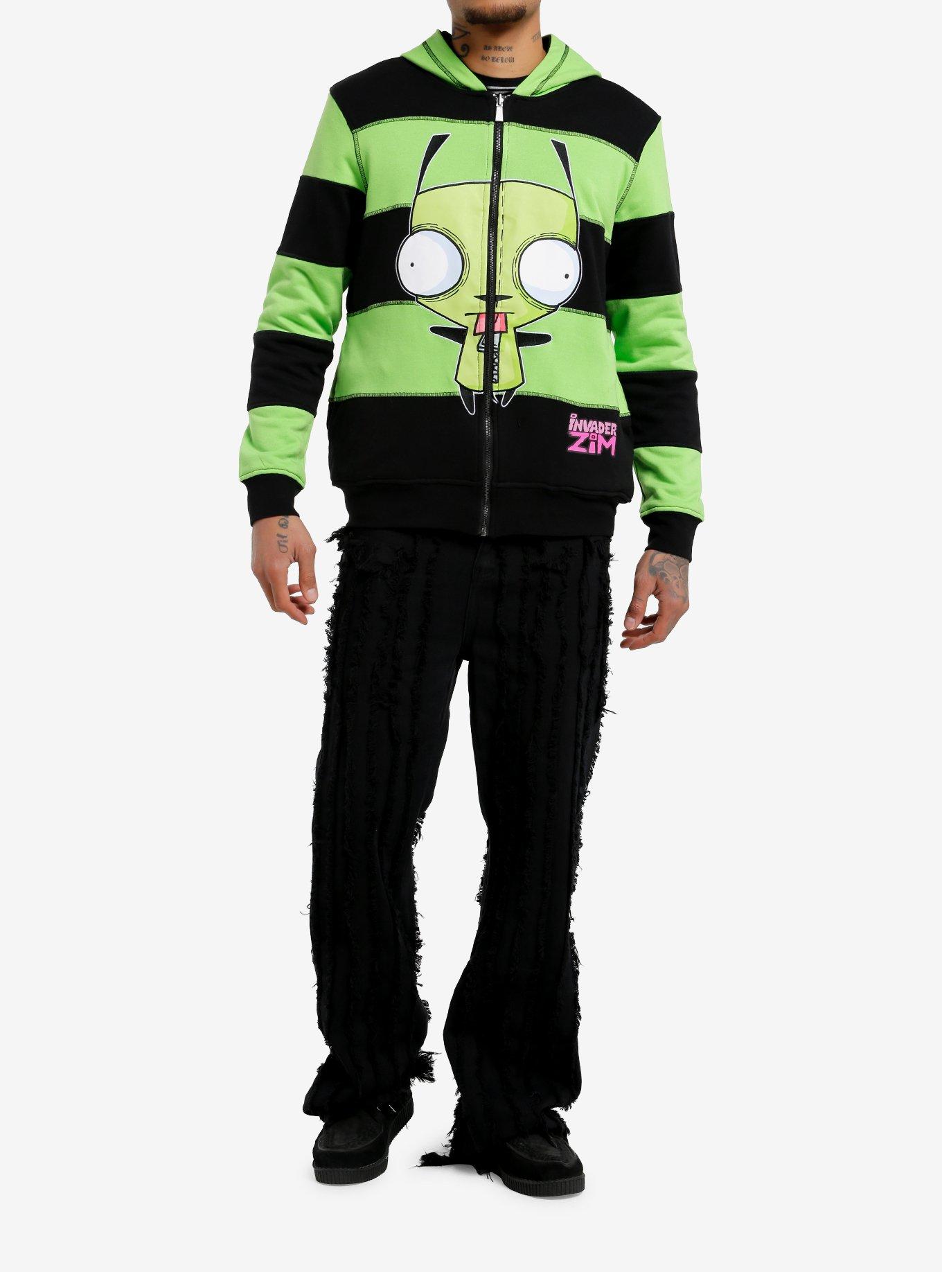 Invader Zim Stripe Reversible Hoodie, MULTI, alternate