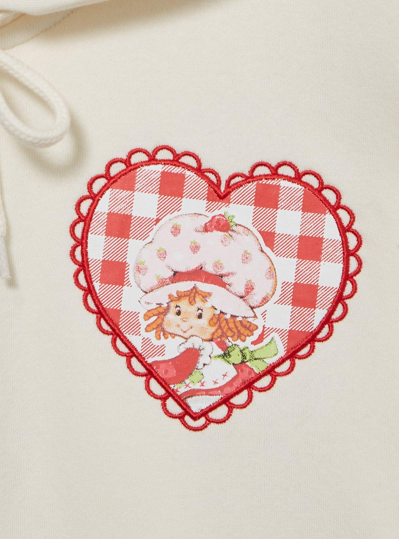 Strawberry Shortcake Patchwork Zip Hoodie &mdash; BoxLunch Exclusive, CREAM, alternate