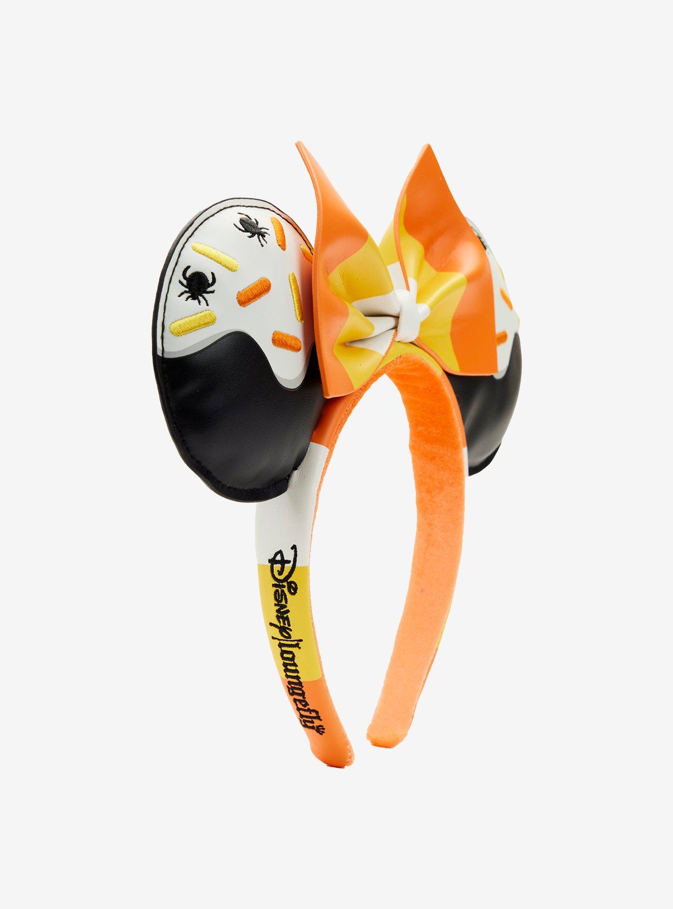 Loungefly Disney Minnie Mouse Glow-in-the-Dark Candy Corn Ears Headband, , alternate