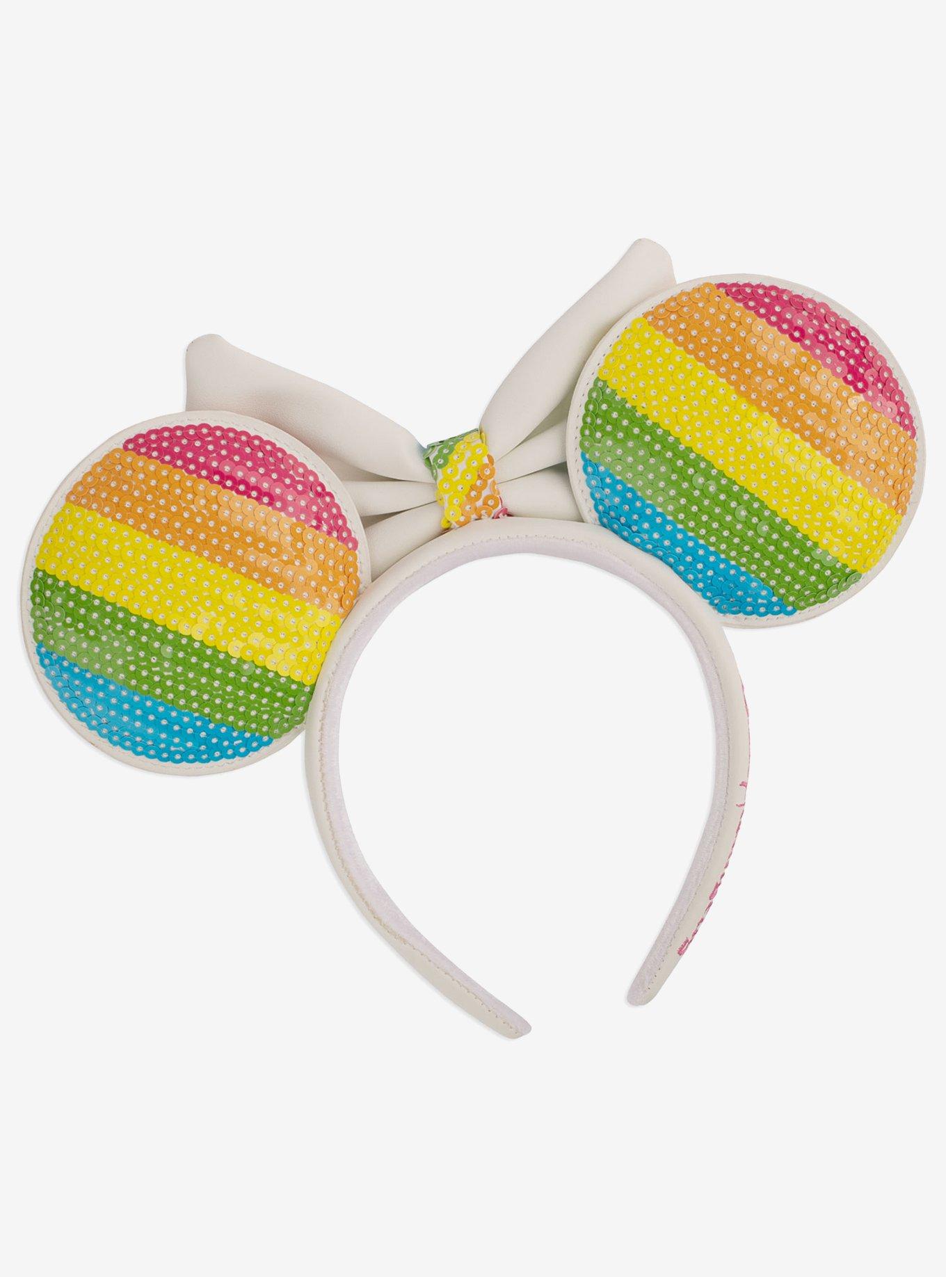 Loungefly Disney Minnie Mouse Rainbow Ears Headband, , alternate