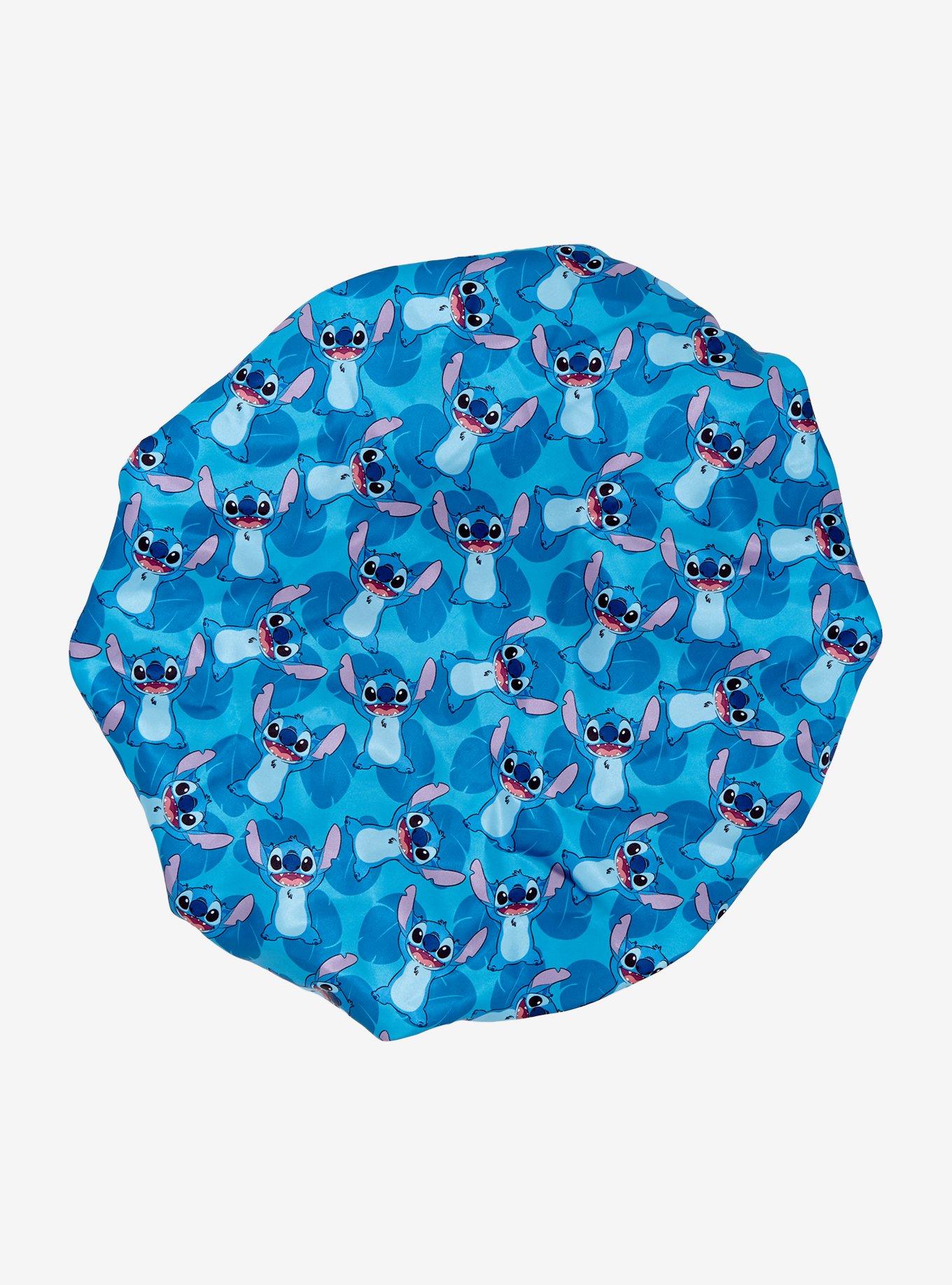 Disney Lilo & Stitch Hibiscus Stitch Blue Allover Print Satin Bonnet, , alternate