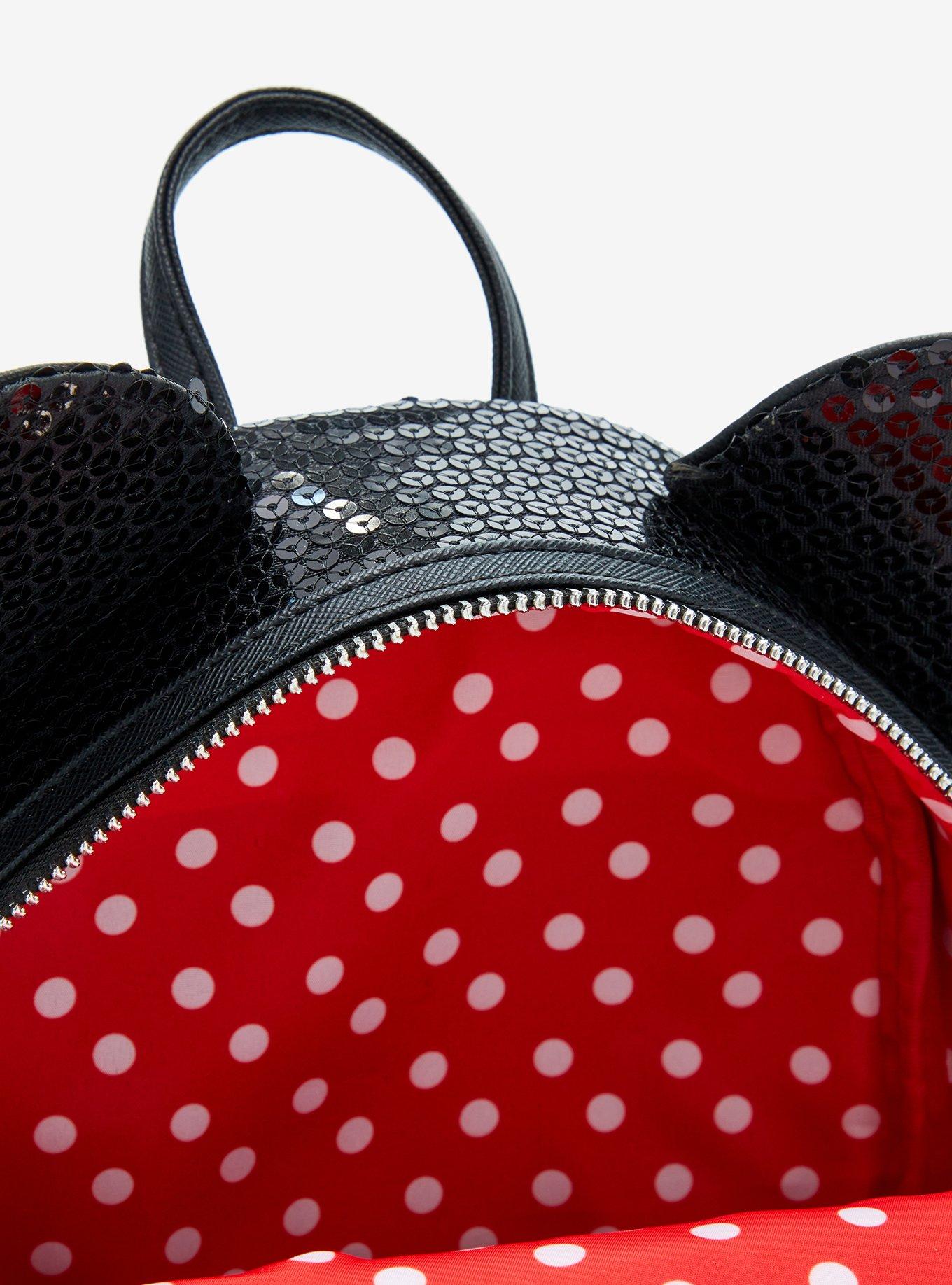 Loungefly Disney Minnie Mouse Sequin Mini Backpack, , alternate