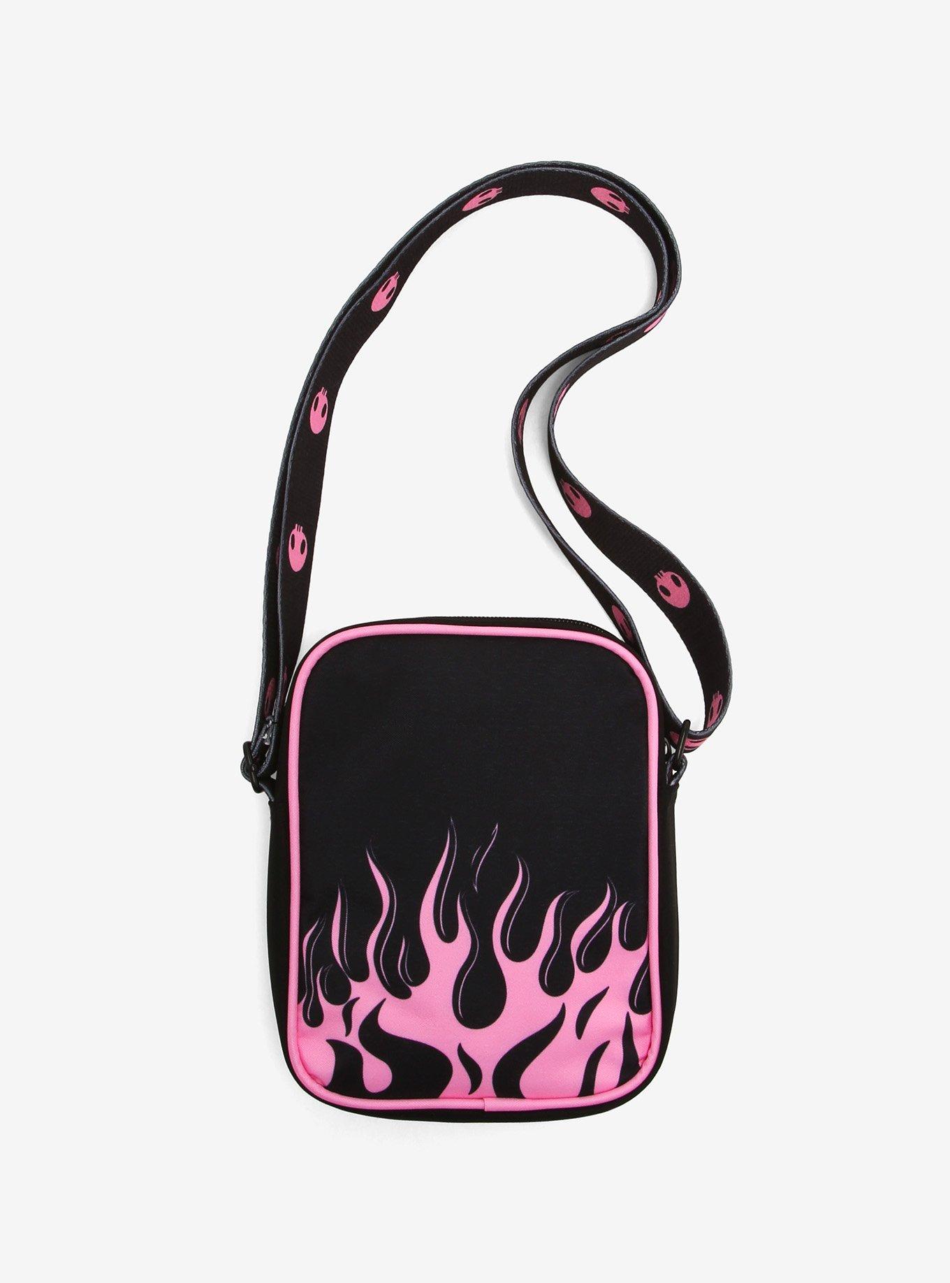 Loungefly Kuromi Flames Athletic Crossbody Bag, , hi-res