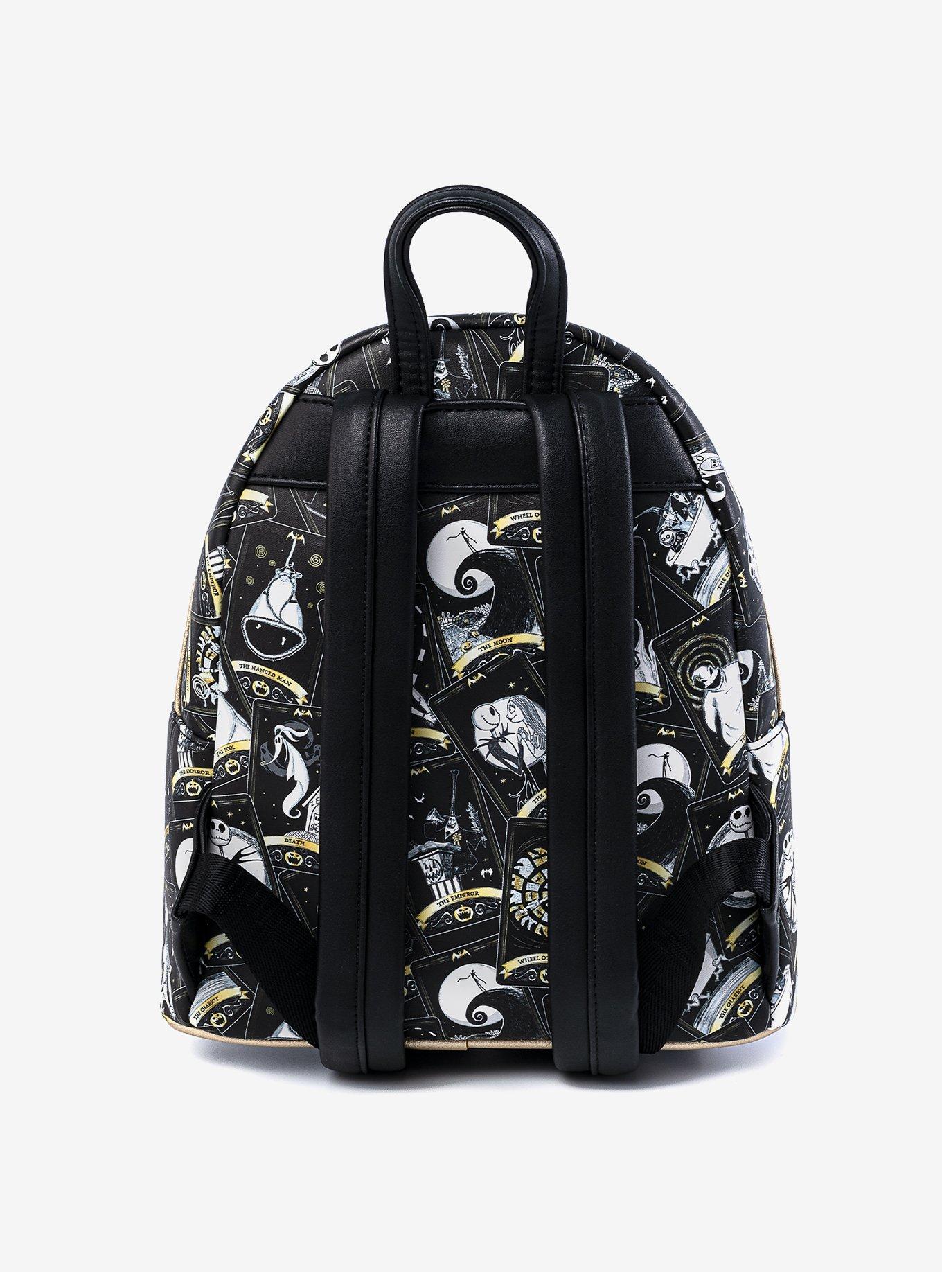 Loungefly The Nightmare Before Christmas Tarot Card Allover Print Mini Backpack, , alternate
